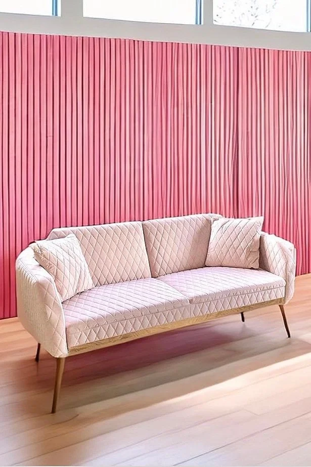 Pink Velvet Loveseat Rental