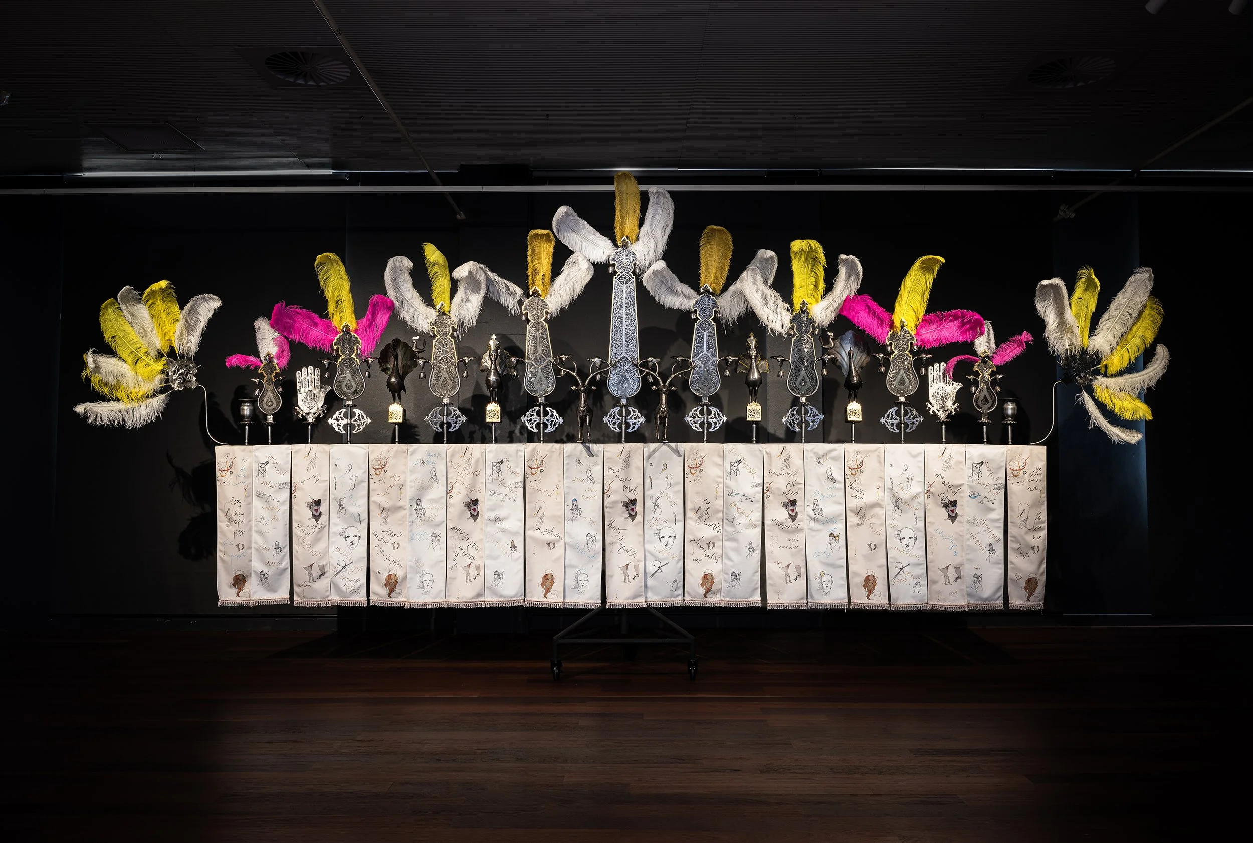  In collaboration with&nbsp;Arts House (Melbourne), 4A Centre for Contemporary Asian Art is co-commissioning an immersive exhibition by Hazara artist, Elyas Alavi.&nbsp;     Alavi's  ALAM عَلَم    unfolds through a rich tapestry of symbols, phrases, 