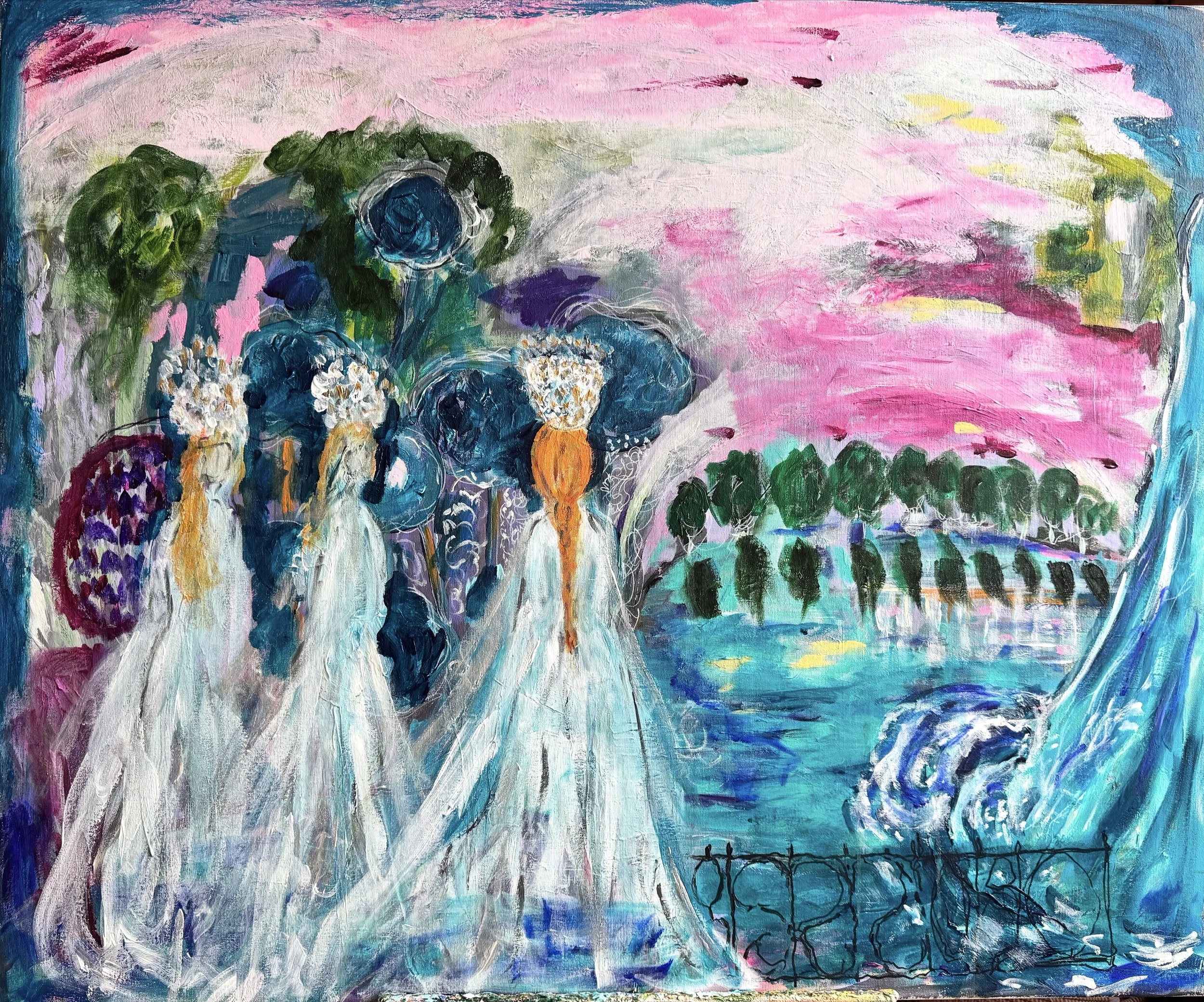 Angel Falls. 2025. Akryyli kanvakselle. Koko 100 cm (korkeus) x 120 cm (leveys) x 4 cm (syvyys). Sivut maalattu.
1400 € sis.alv
 