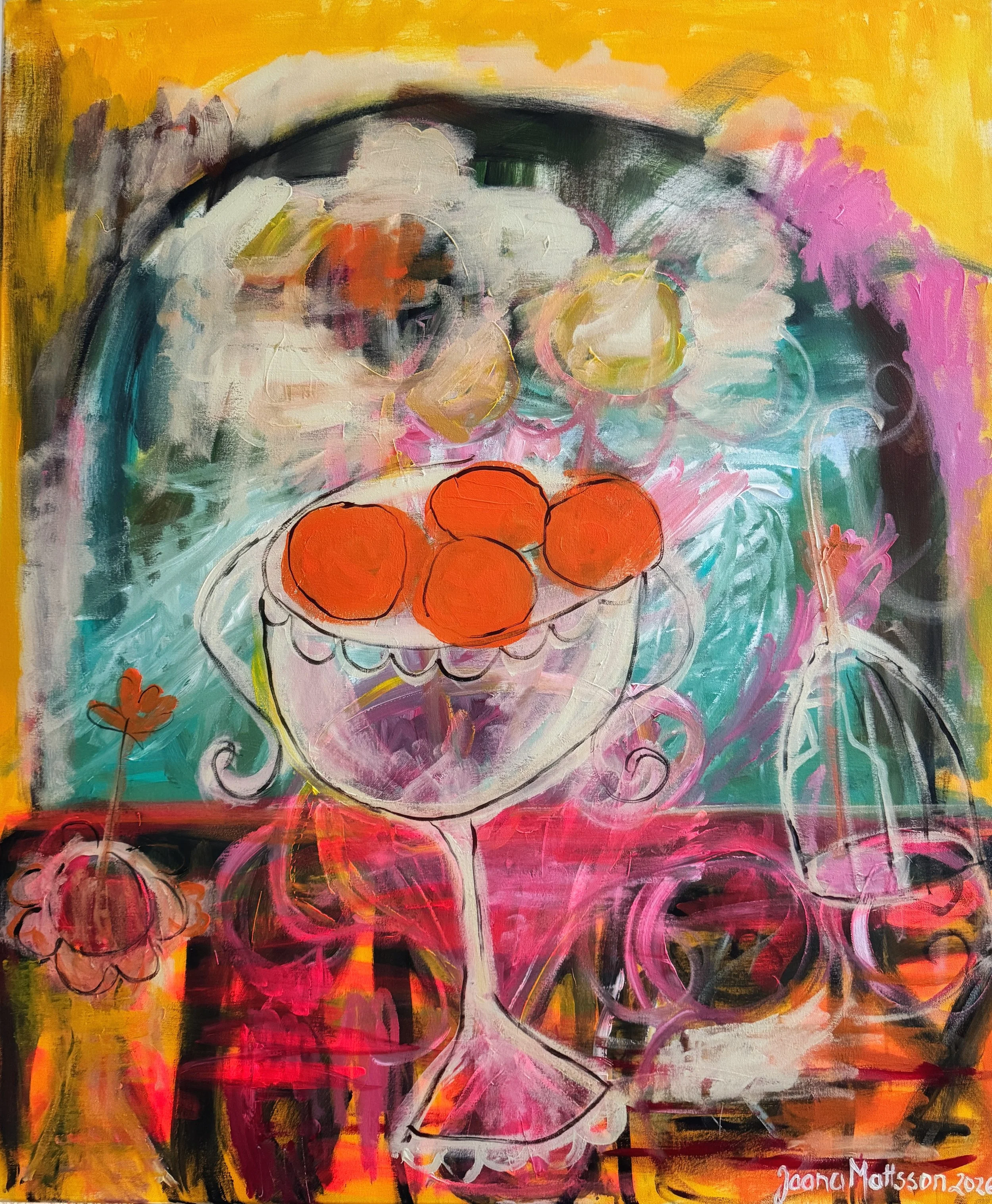 Oranges et Lumière 2026. Akryyli kanvakselle. Koko 150 cm korkeus x 100 cm leveys x 4 cm syvyys. 
1800 € sis alv. 13,5 %
