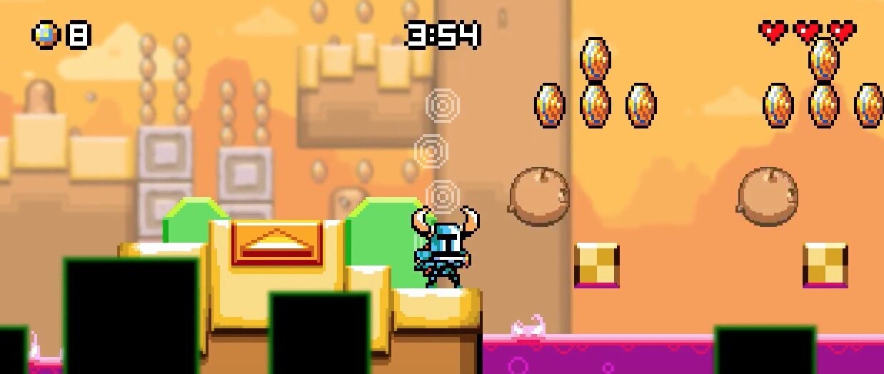  Shovel Knight is a secret playable character in Mutant Mudds Super Challenge. 