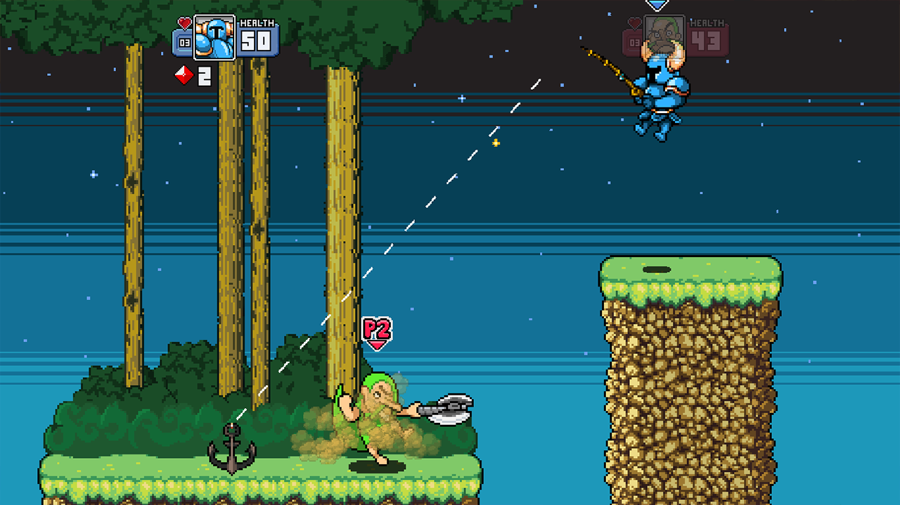  Shovel Knight is a playable fighter in Indie Pogo. 