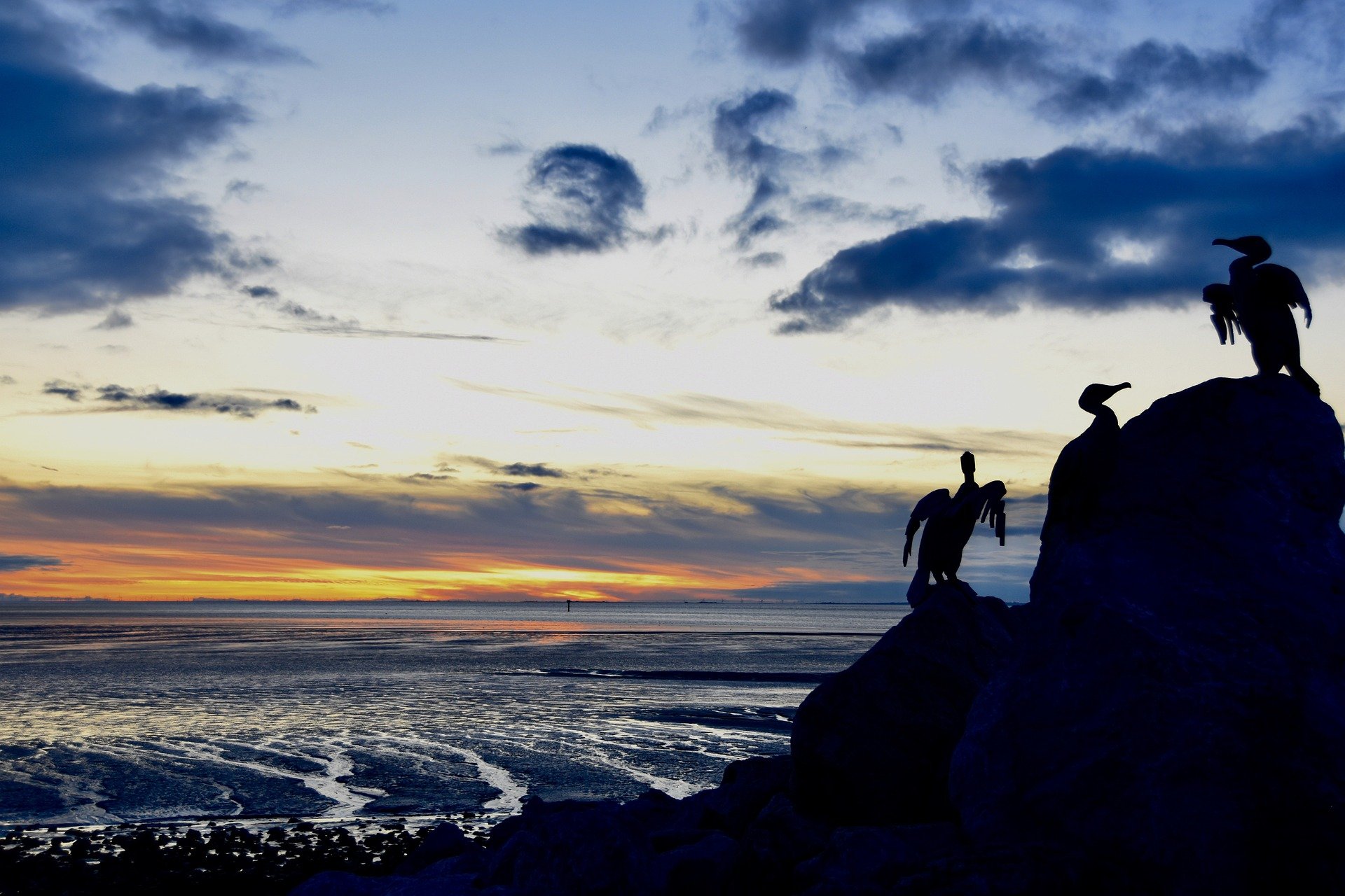 Sunset image of Morecambe beach