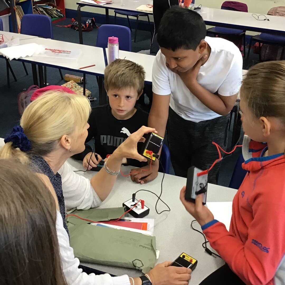 On a dull and overcast day in June, Louise led a workshop exploring renewable energy. 

The children found that the motors and buzzers would only work if they directed the solar cell at the window; one child commented, &ldquo;even if you can not see 