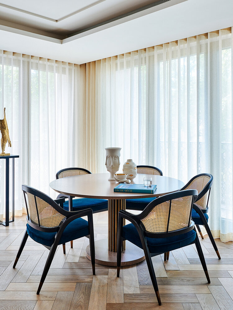 Apartment A - Dining Room with Sheers