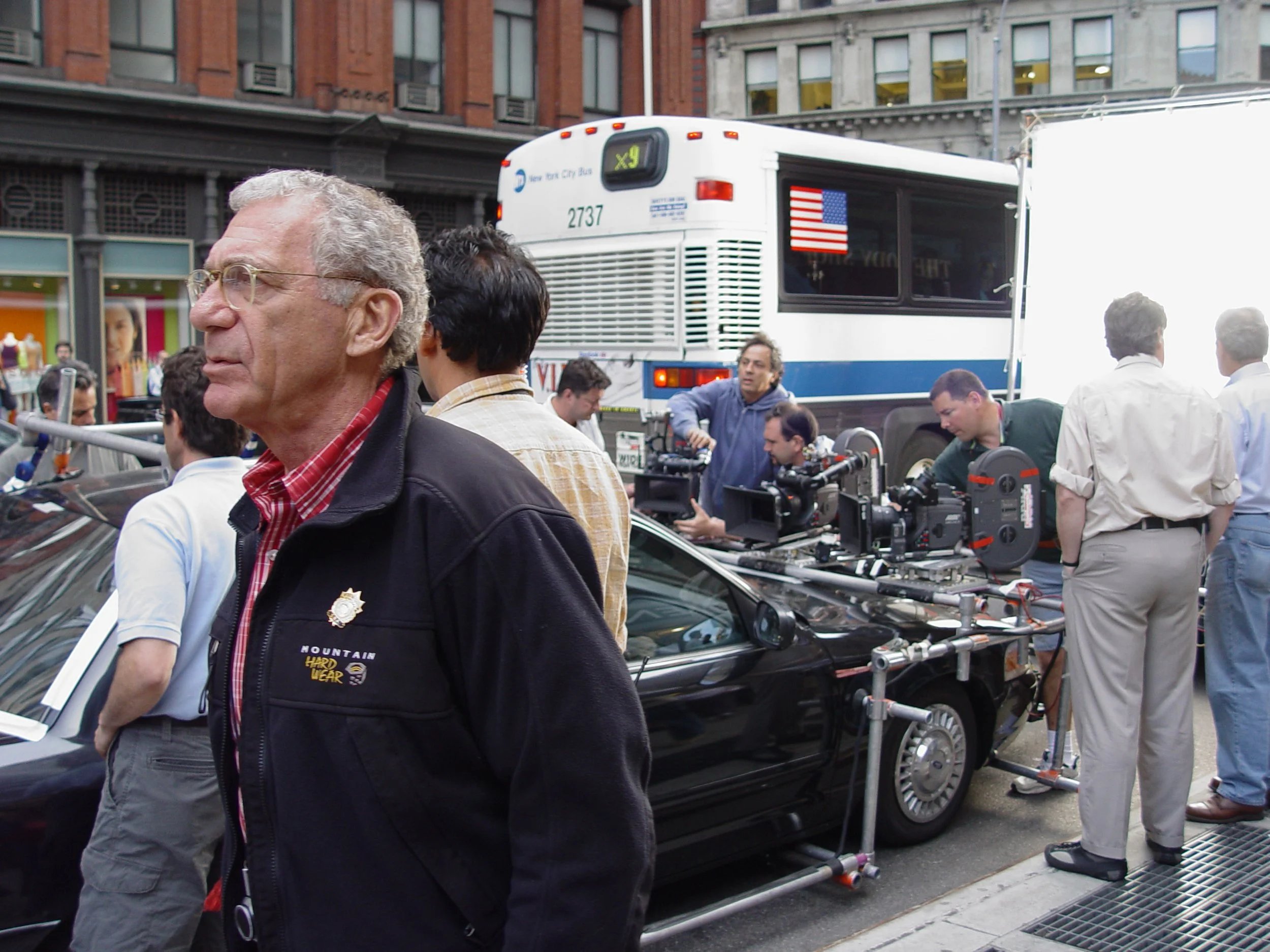 Sydney Pollack sur le tournage de the interpreter a New York