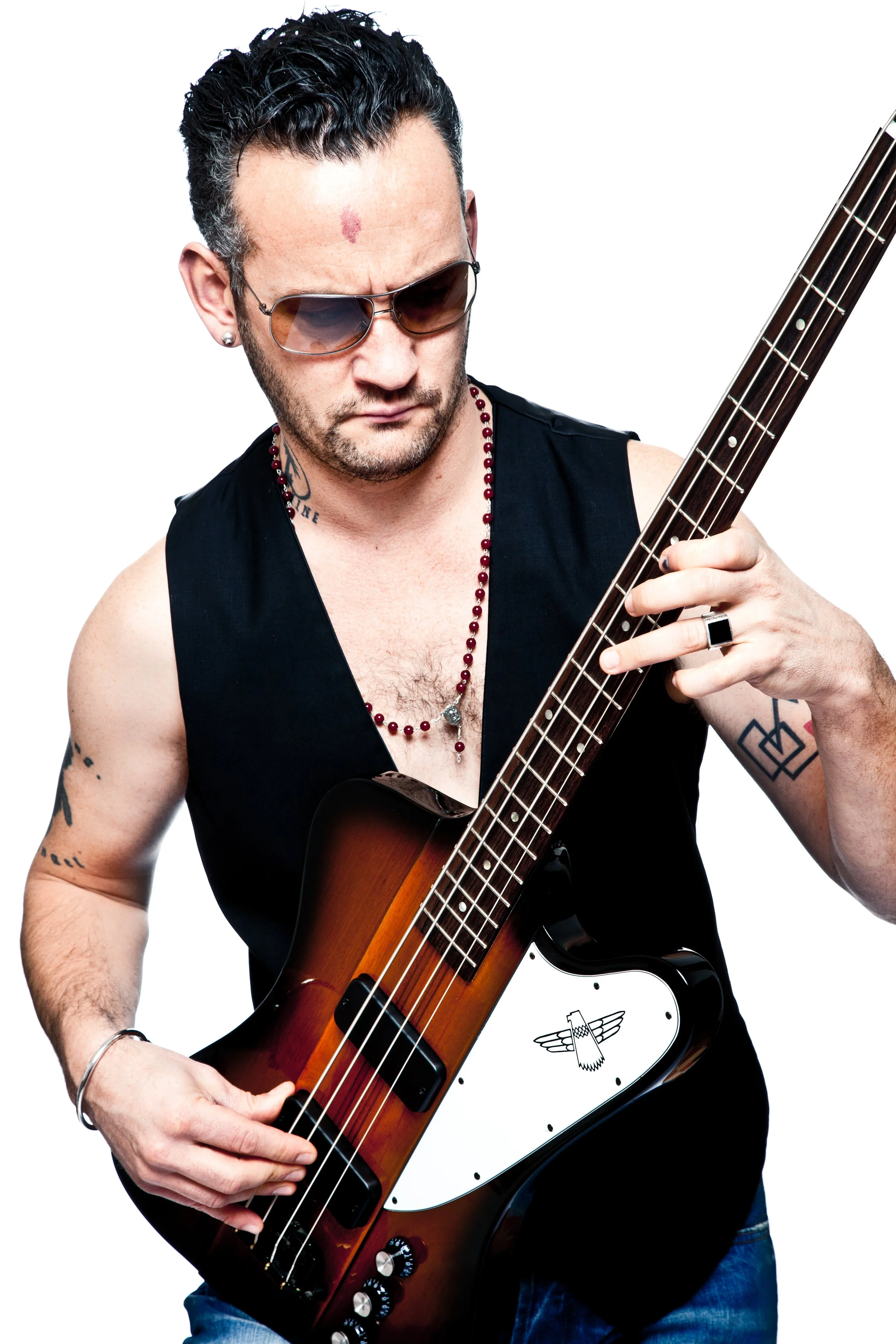 Guitariste Basse Portrait Studio
