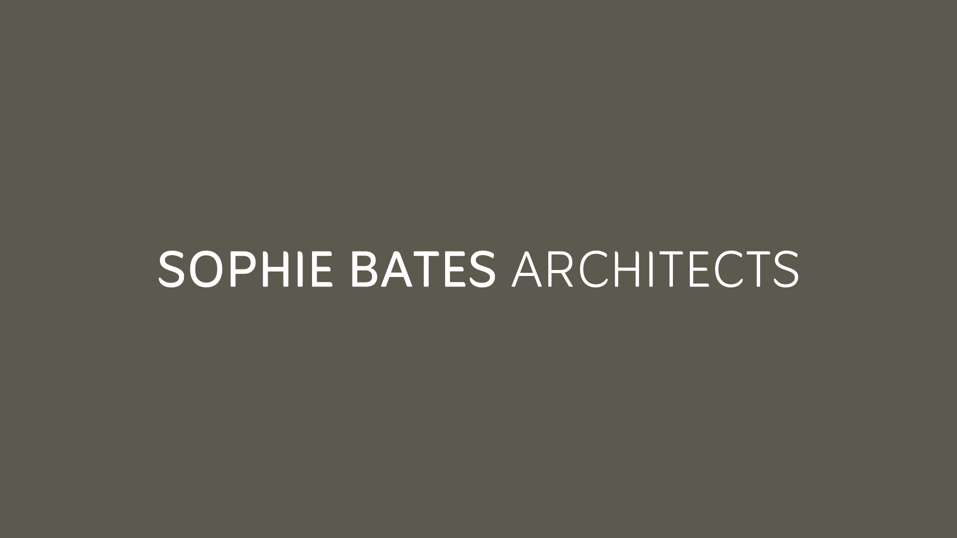 Horizontal sans-serif logo for an Architect