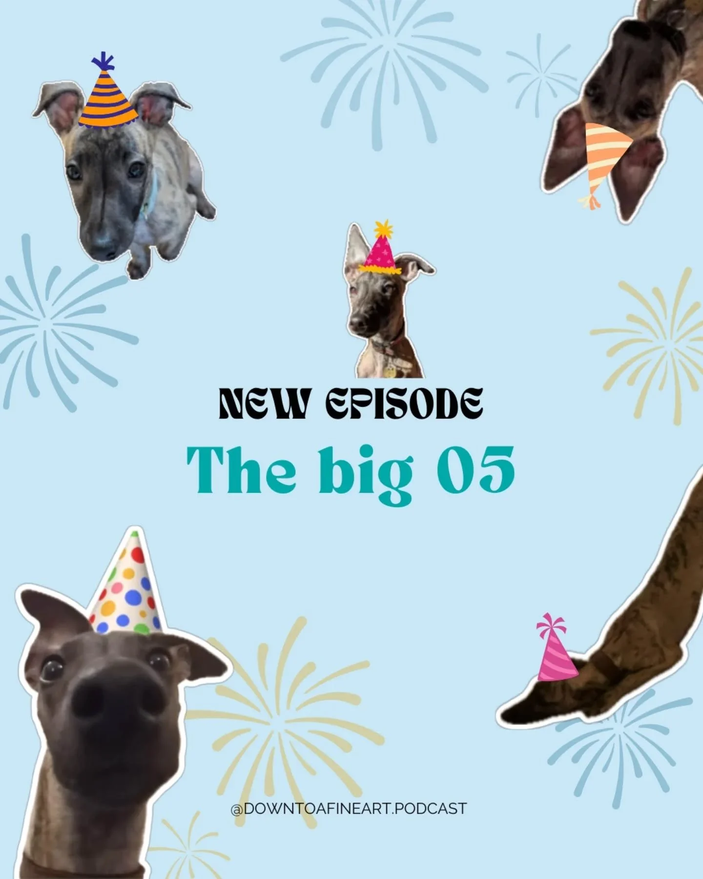 🎈🎂Down to a Fine Art turns 5 years old!!🎂🎈

On March 13th 5 years ago, we released our first ever episode 'Introducing: two overwhelmed artists' after spending months and months sending excessively long voice notes to each other and making the cl
