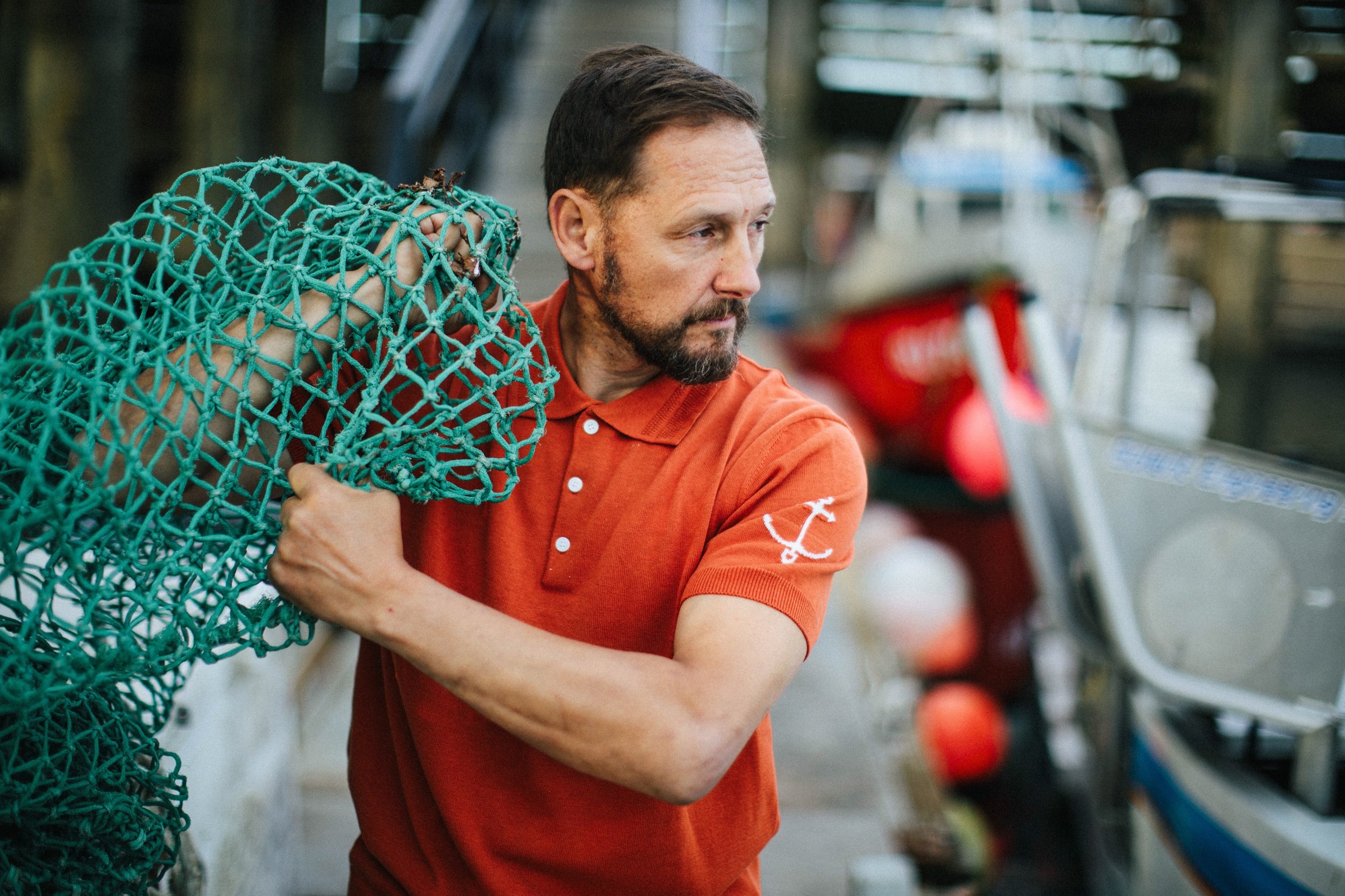 guernsey woollens photography fishing model 