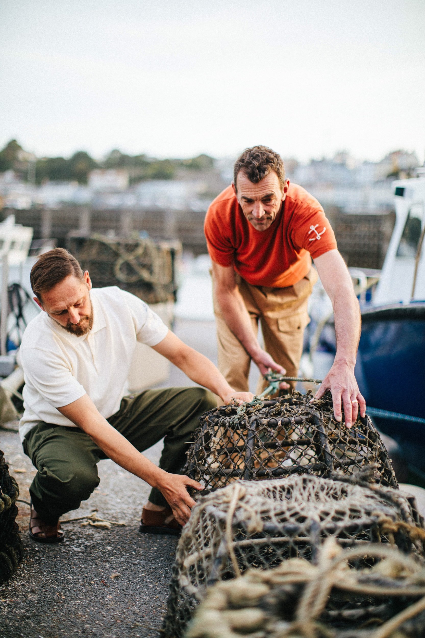 Guernsey Woollens photography fishing model 