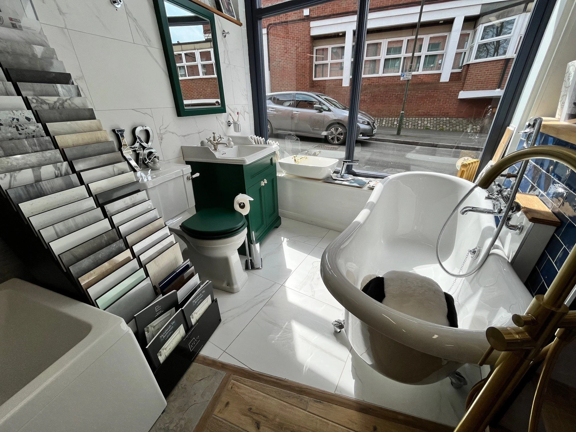 Moorlands and Tile inside showroom