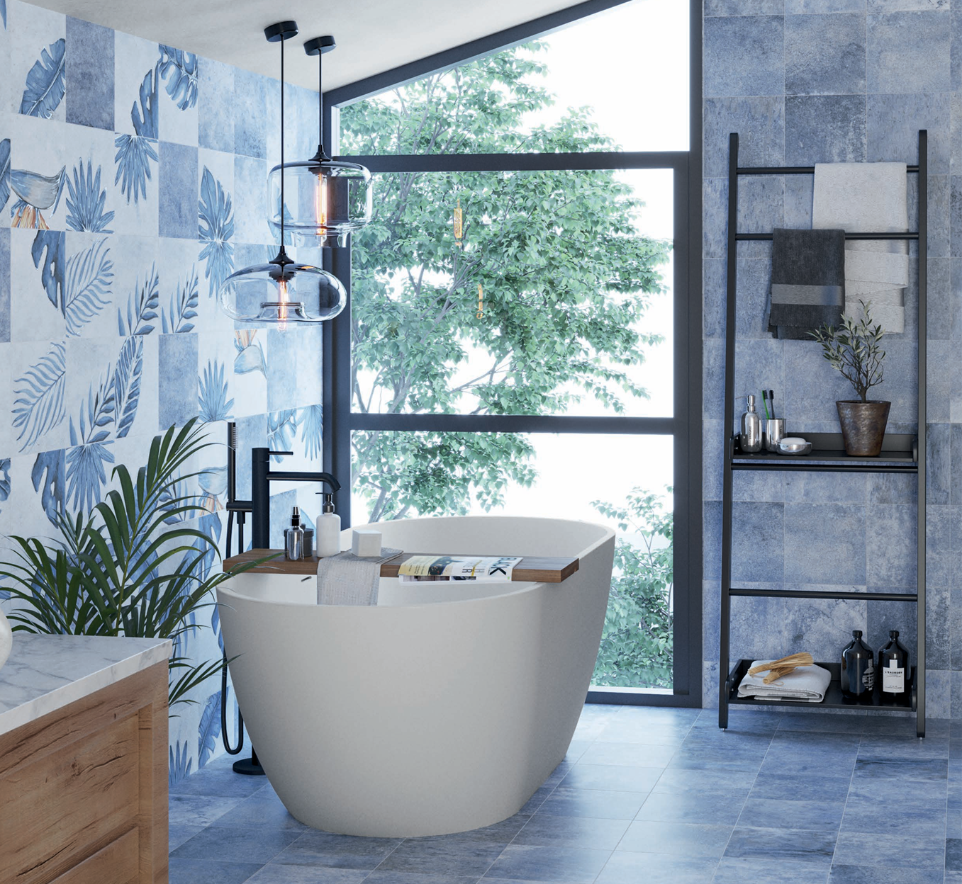 Nusa WX Blue Wall Tile
