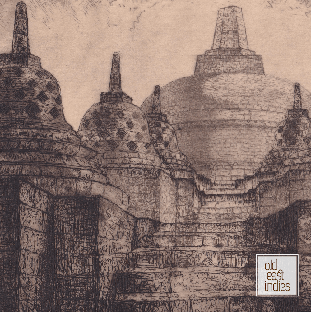 Borobudur Stupa Circa 1920 ~ Framed — Old East Indies ~ Heritage Art  Collection Vintage Images of Singapore and Jakarta