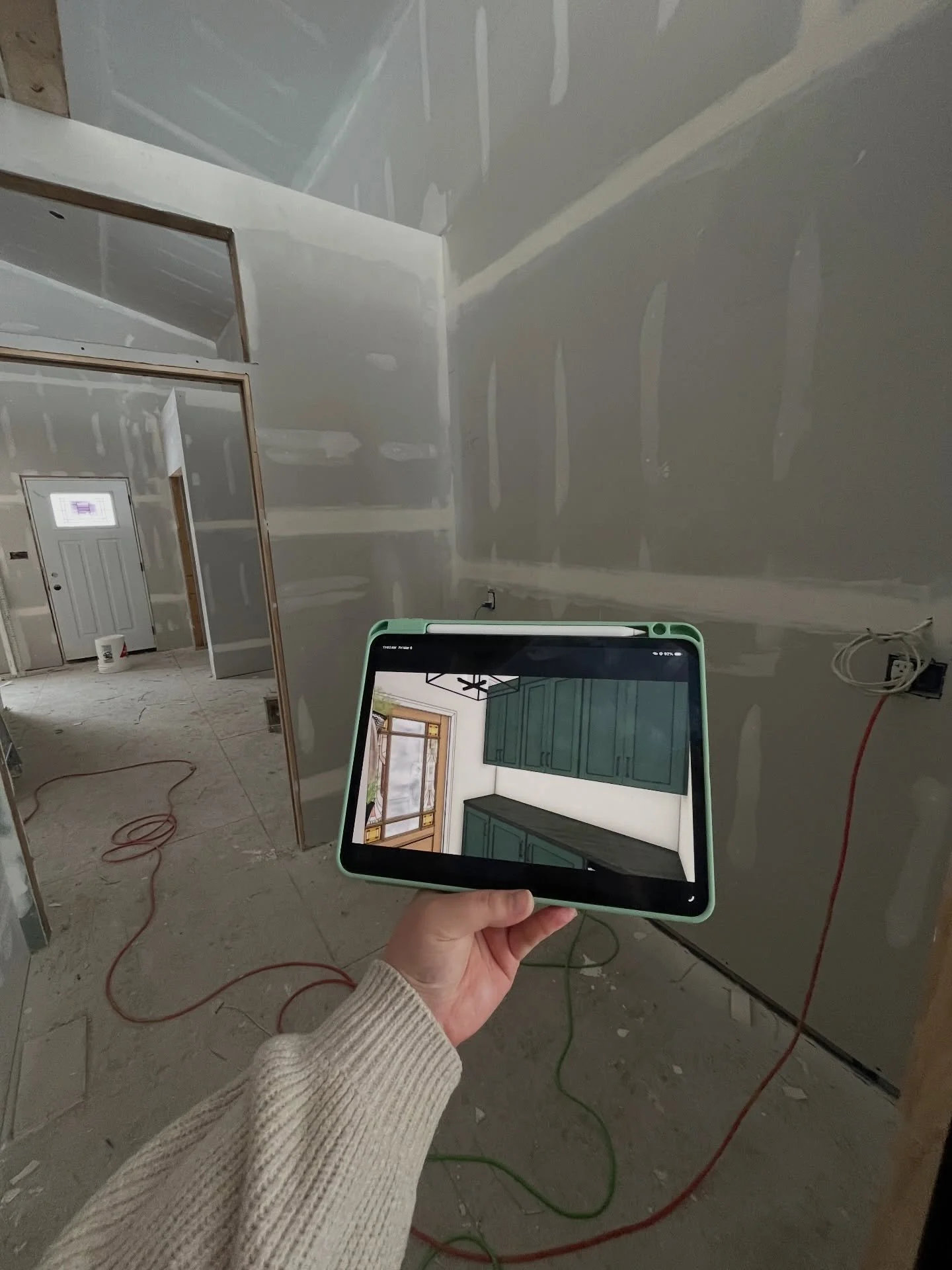 A little space vs the rendering 😊 Renderings are so exciting to see what the space will look like before it&rsquo;s finished. Don&rsquo;t worry, we will be showing lots of rendering vs progress vs final photos!