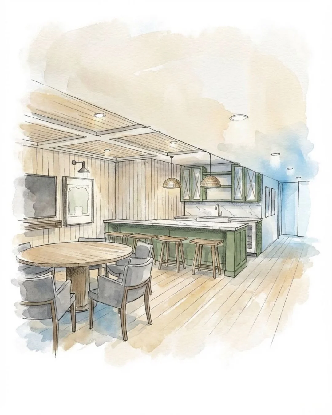 When the design looks just as nice in watercolour, you know its good!
&mdash;
Love the home you own! Or build the home you want! Inquire through the link in our bio for a Free Discovery Call.

From full service new builds to renovations to your exist