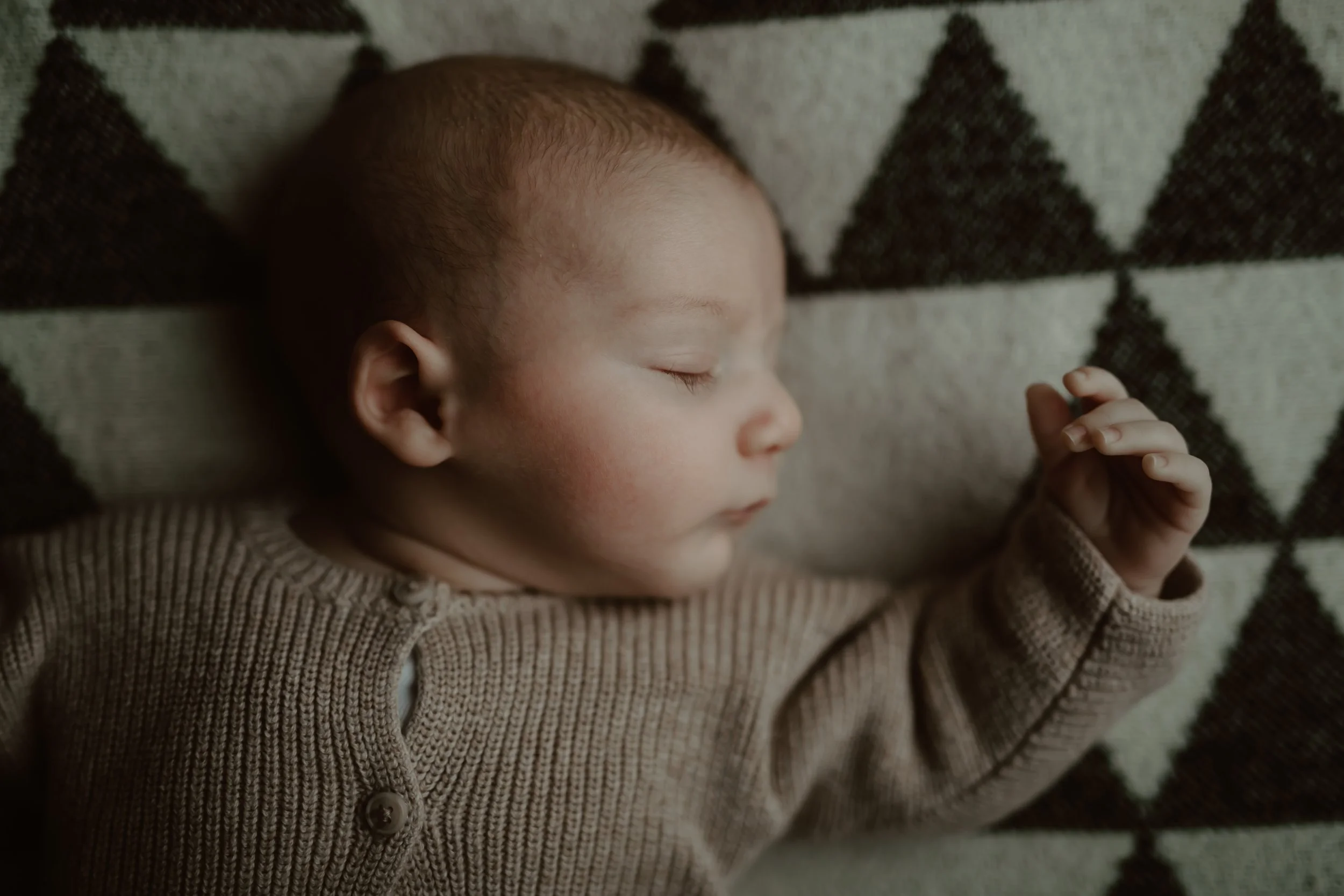In-home newborn and family session, natural light photography London