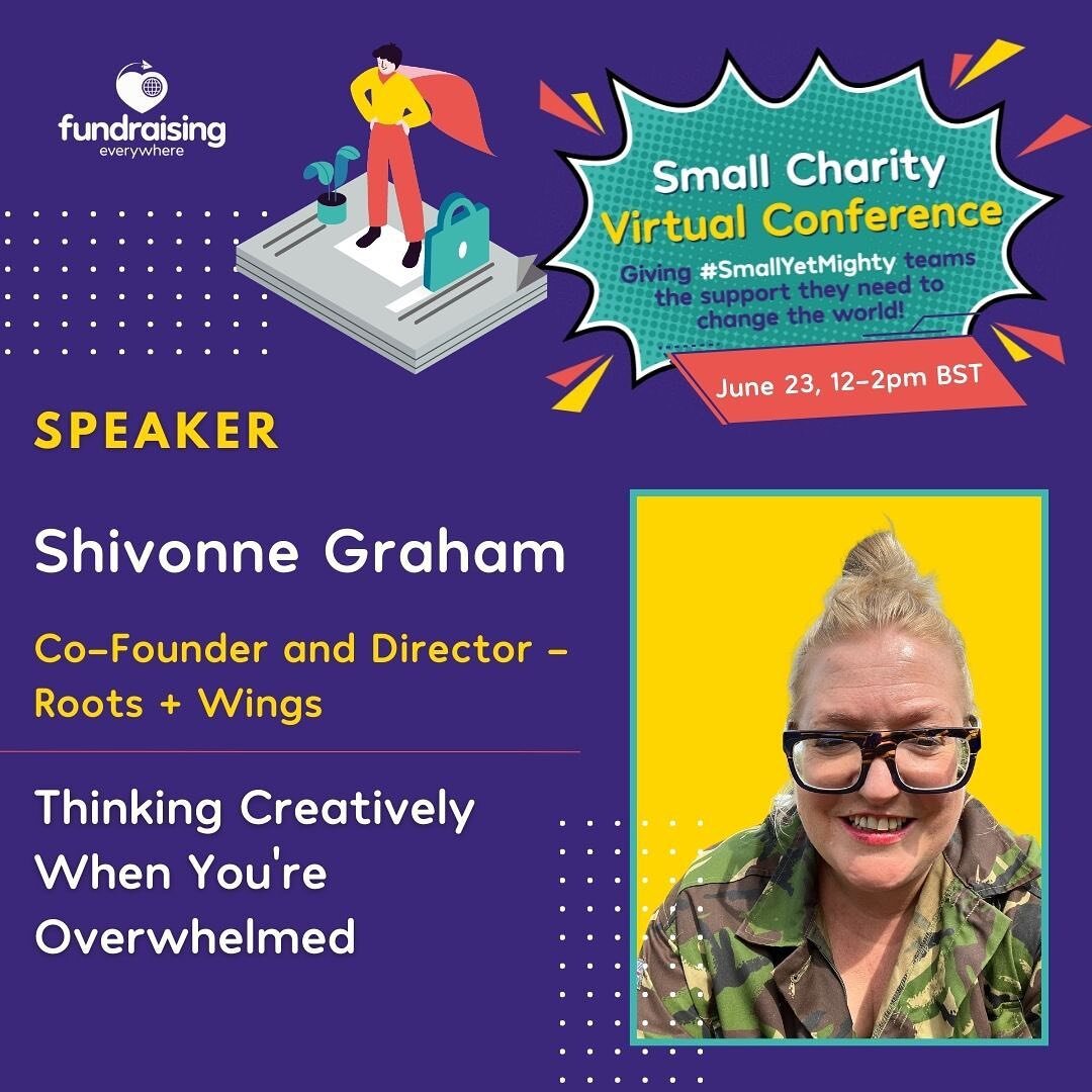 🙌🙌🙌

💛Excited to be hosting a live round table discussion at this year&rsquo;s Small Charity Virtual Conference by @fundraisingeverywhere 

We&rsquo;ll be talking about the state of OVERWHELM and SLAYING THAT FU**ER with creativity, curiosity &am