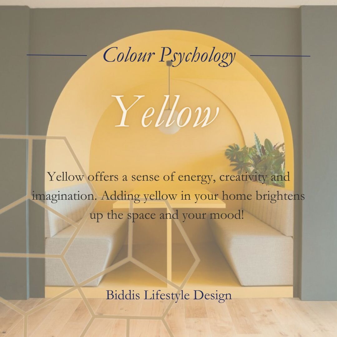 Colour Psychology |

Colour can affect to mood and energy of any space, so it is important to know what the colours mean!

Yellow always brightens up a room and adds a beautiful energy to the space ☀️
Whether you just use the colour in your soft furn
