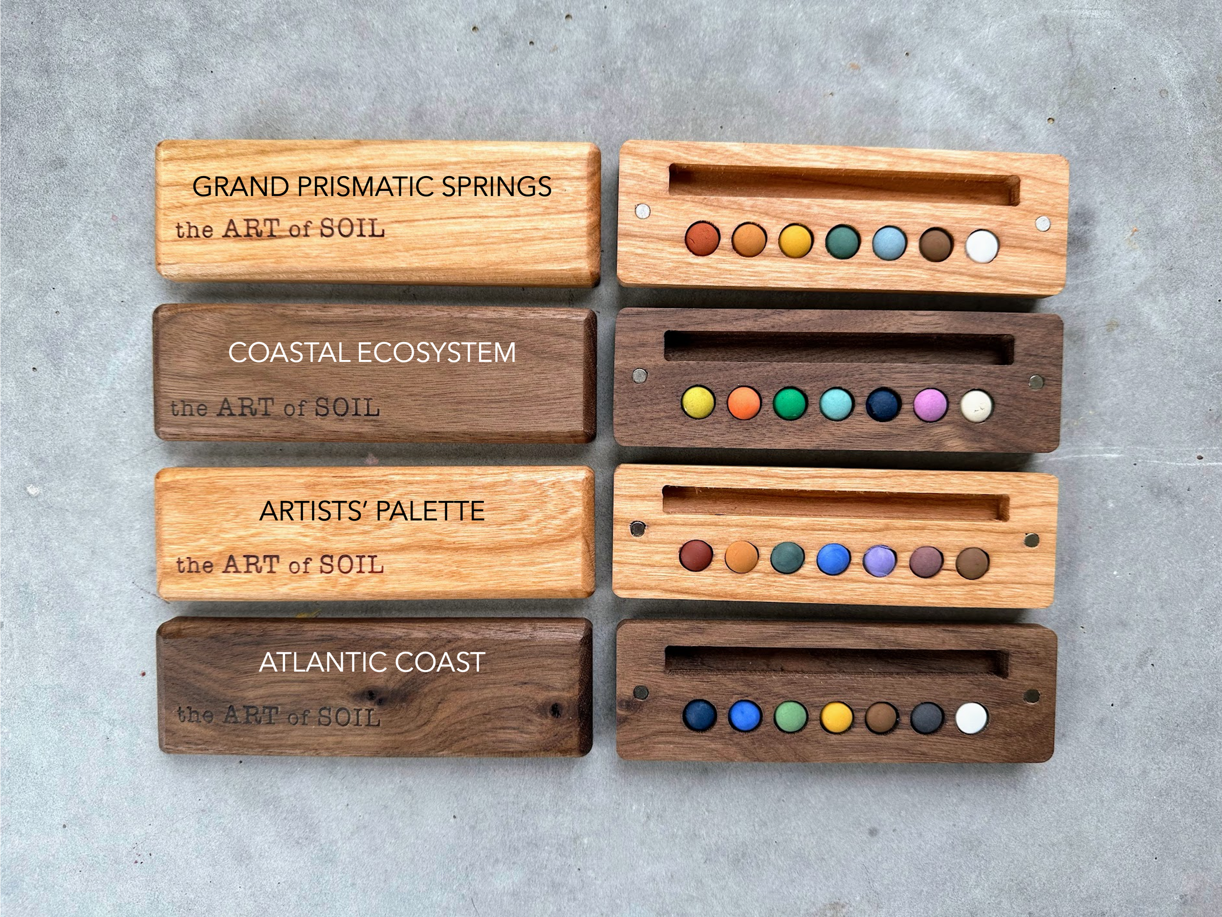 New Stained Artist Painting Sketch Box With Wooden Palette 