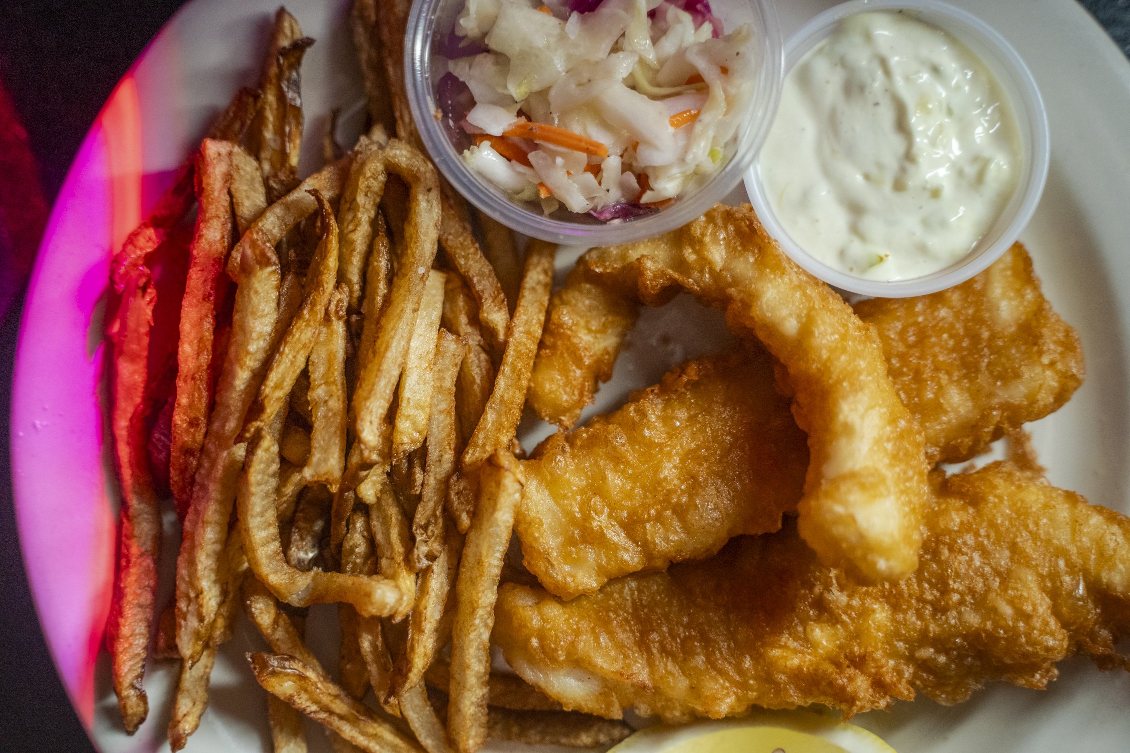 Close-up of prosperity social club fish fry in tremont