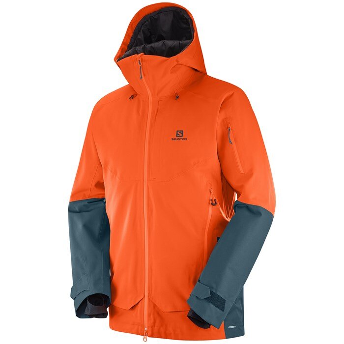 Salomon QST Guard
Features: Venting system, waterproof zippers, taped seams, inner pockets, pass pocket