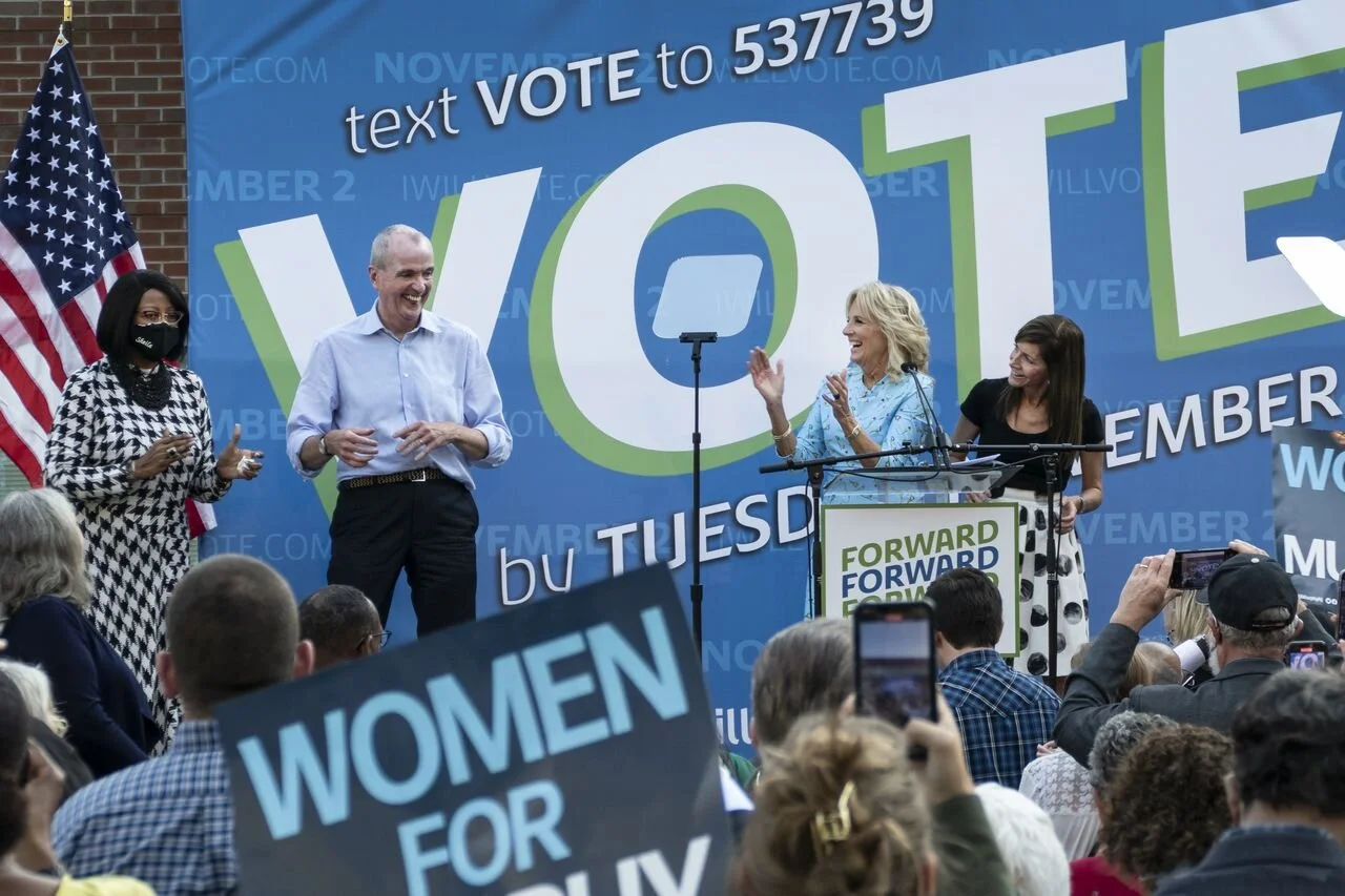 First Lady Dr. Jill Biden Supports New Jersey Governor Murphy