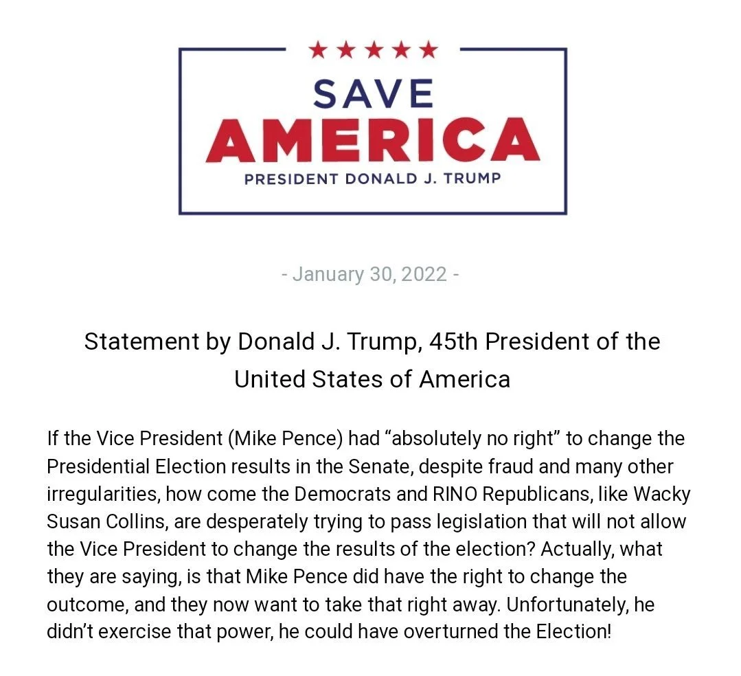 Former President Donald J Trump’s Statement on Election Results