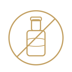 Symbole d'interdiction d'utiliser des produits ou des substances, illustration d'une bouteille avec une ligne barrée