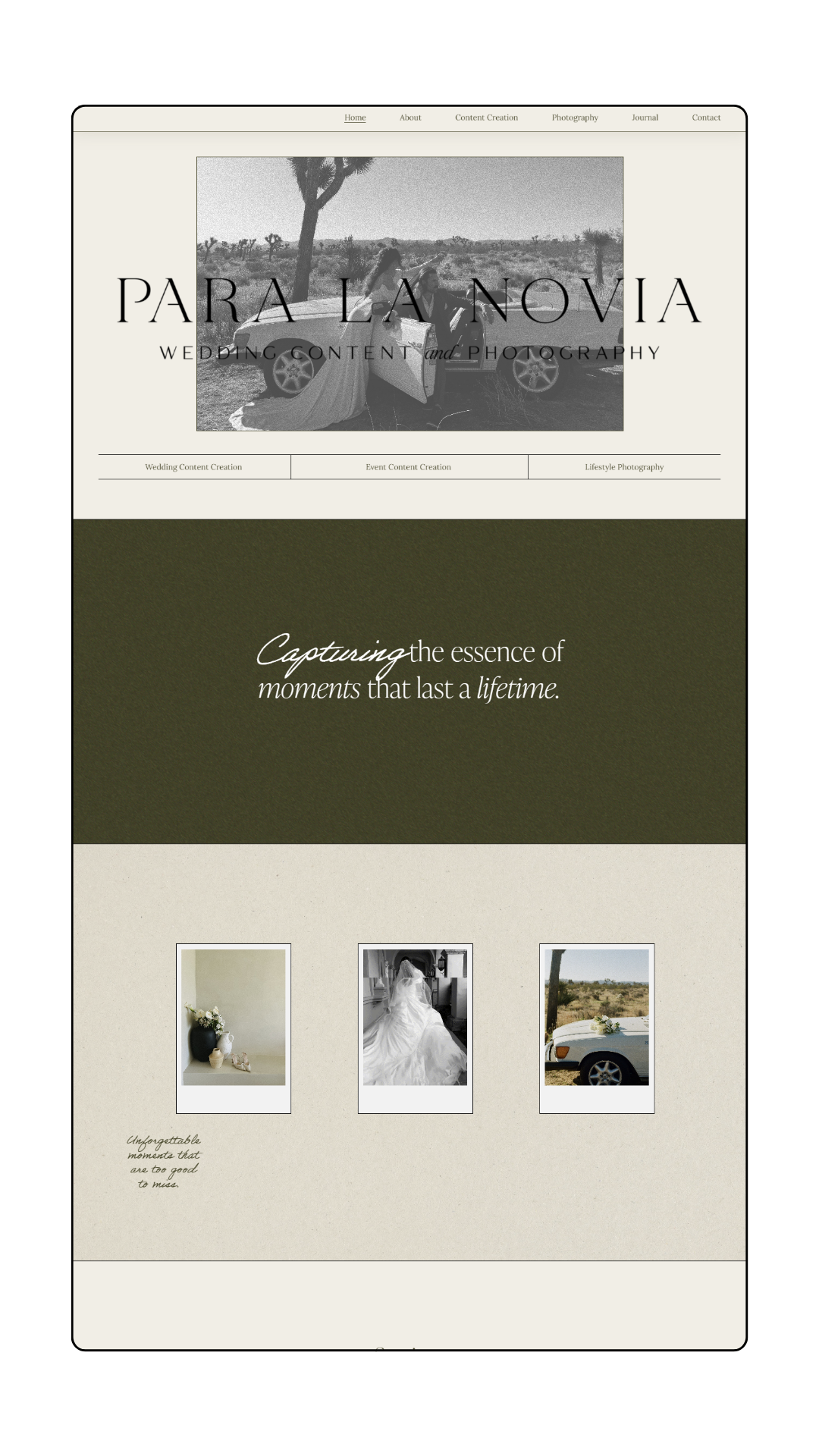 photographer squarespace website template