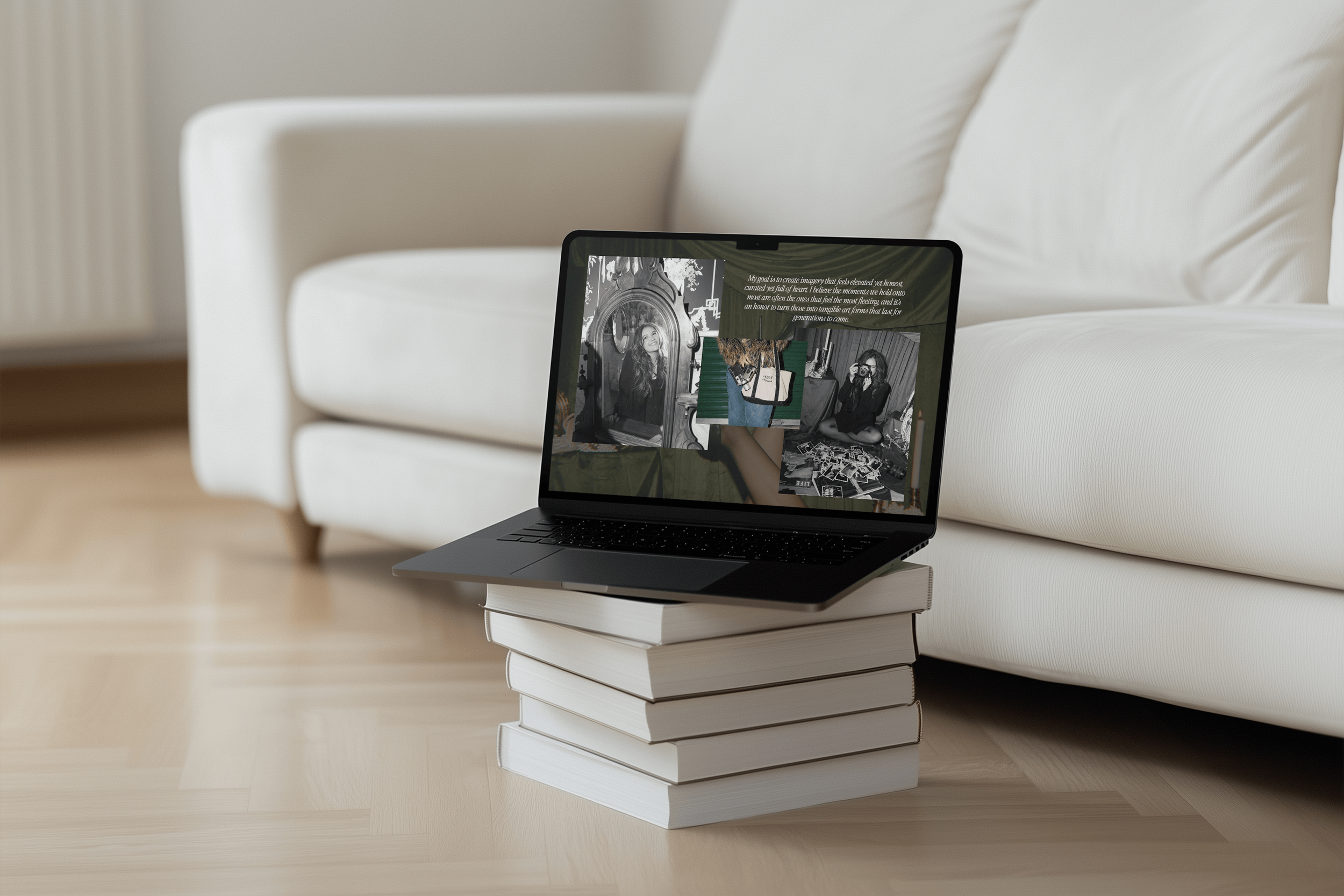 Moody Editorial Website Design for a Talented Destination Wedding Photographer Malia