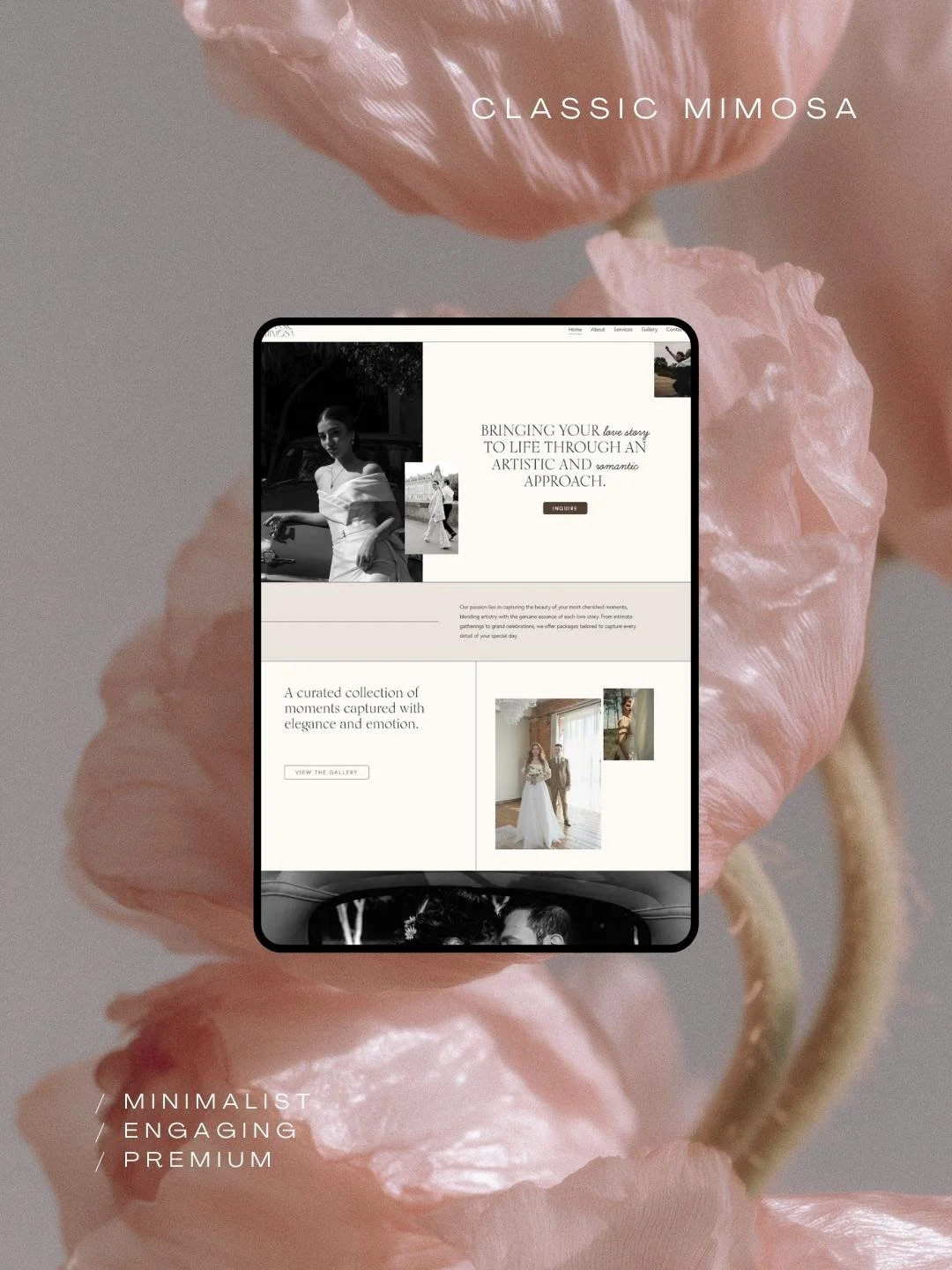 Classic Mimosa: A Minimalist and Interactive Website Template for Creative Portfolio-Based Businesses
