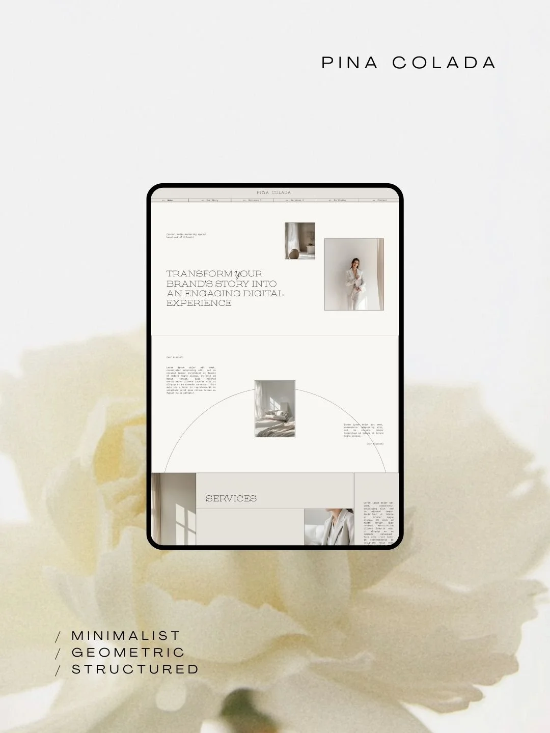 Piña Colada: The Geometric Website Template for Social Media Managers and UGC Creators