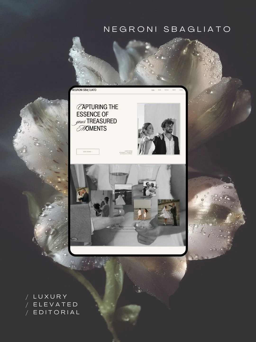 Editorial Squarespace Website Template: Negroni Sbagliato