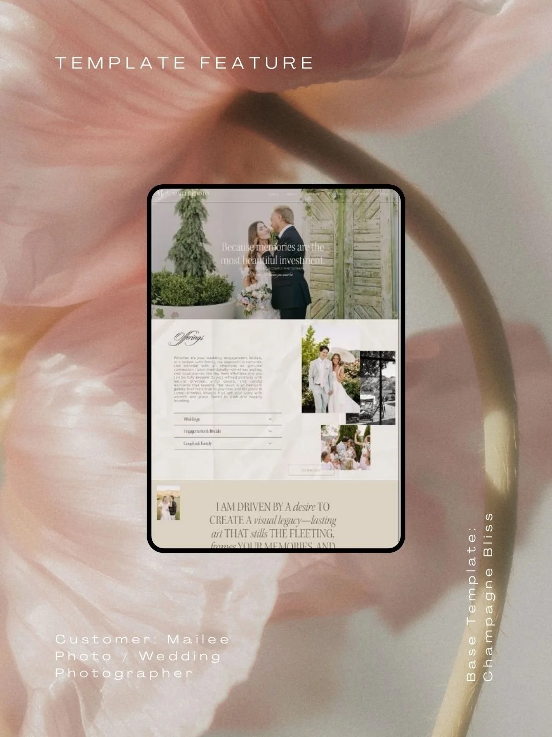 Romantic Photography Website Transformation with Mailee