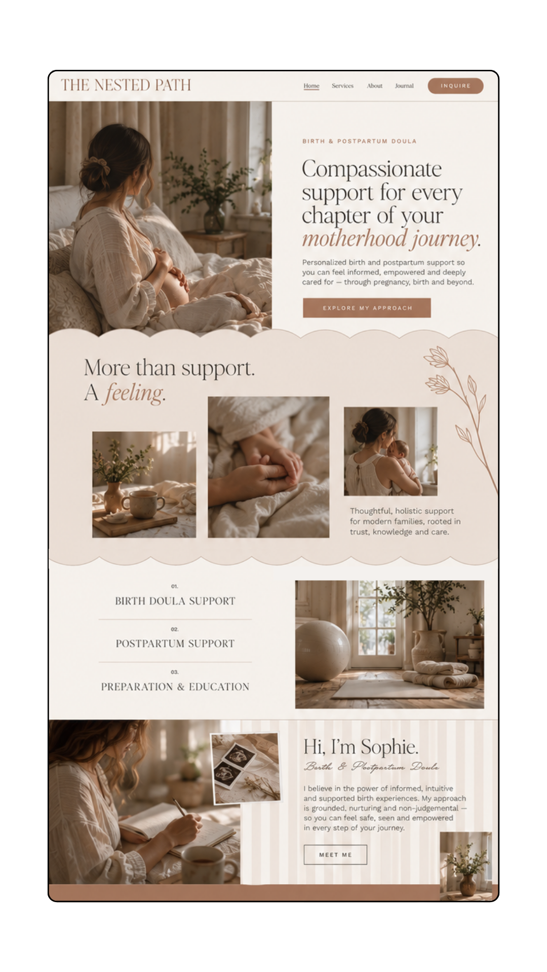 doula website template