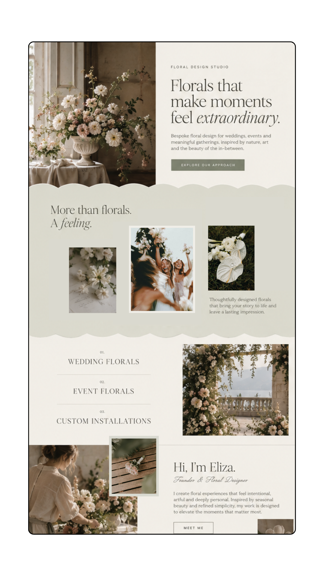 florist website template squarespace