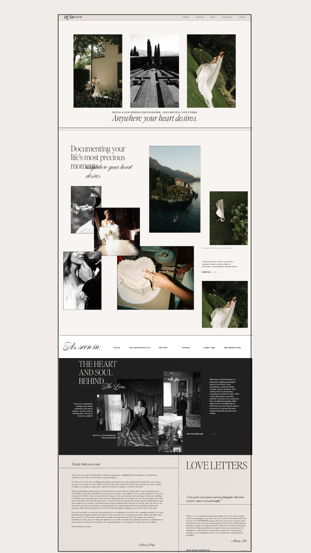 editorial wedding photography website