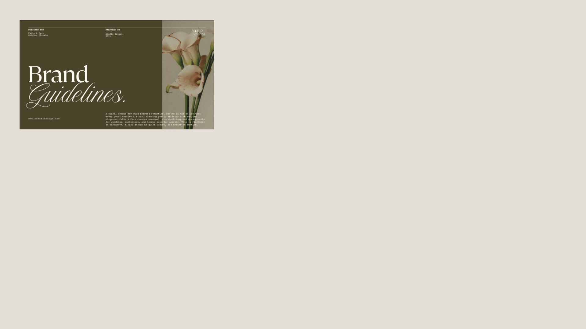 florist brand strategy document