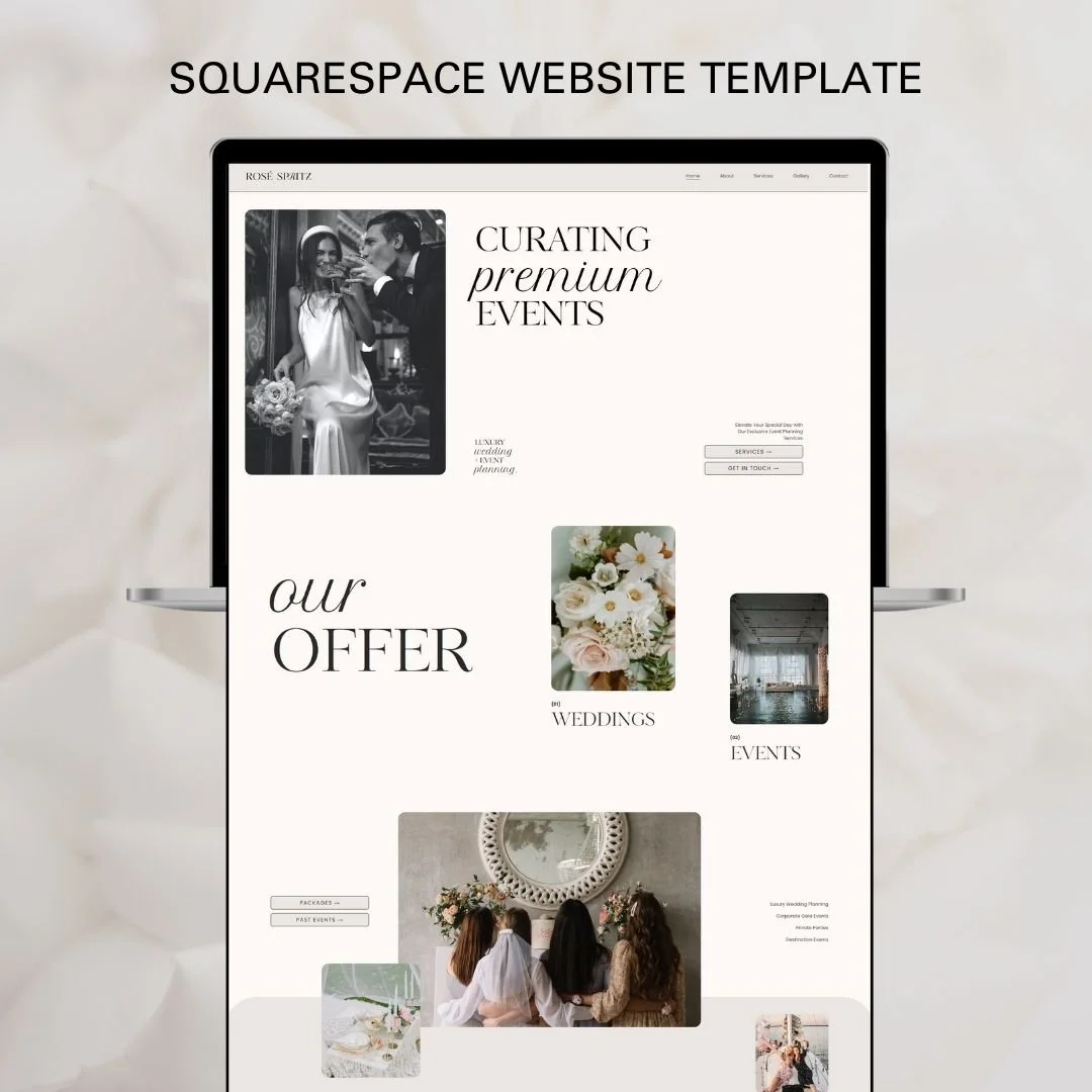 Event Planner Squarespace Website Template — Studio Bressi Branding