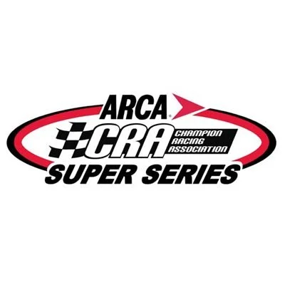 Logo of the ARCA Menards Series Super Series featuring the ARCA logo with a checkered flag and racing motif.