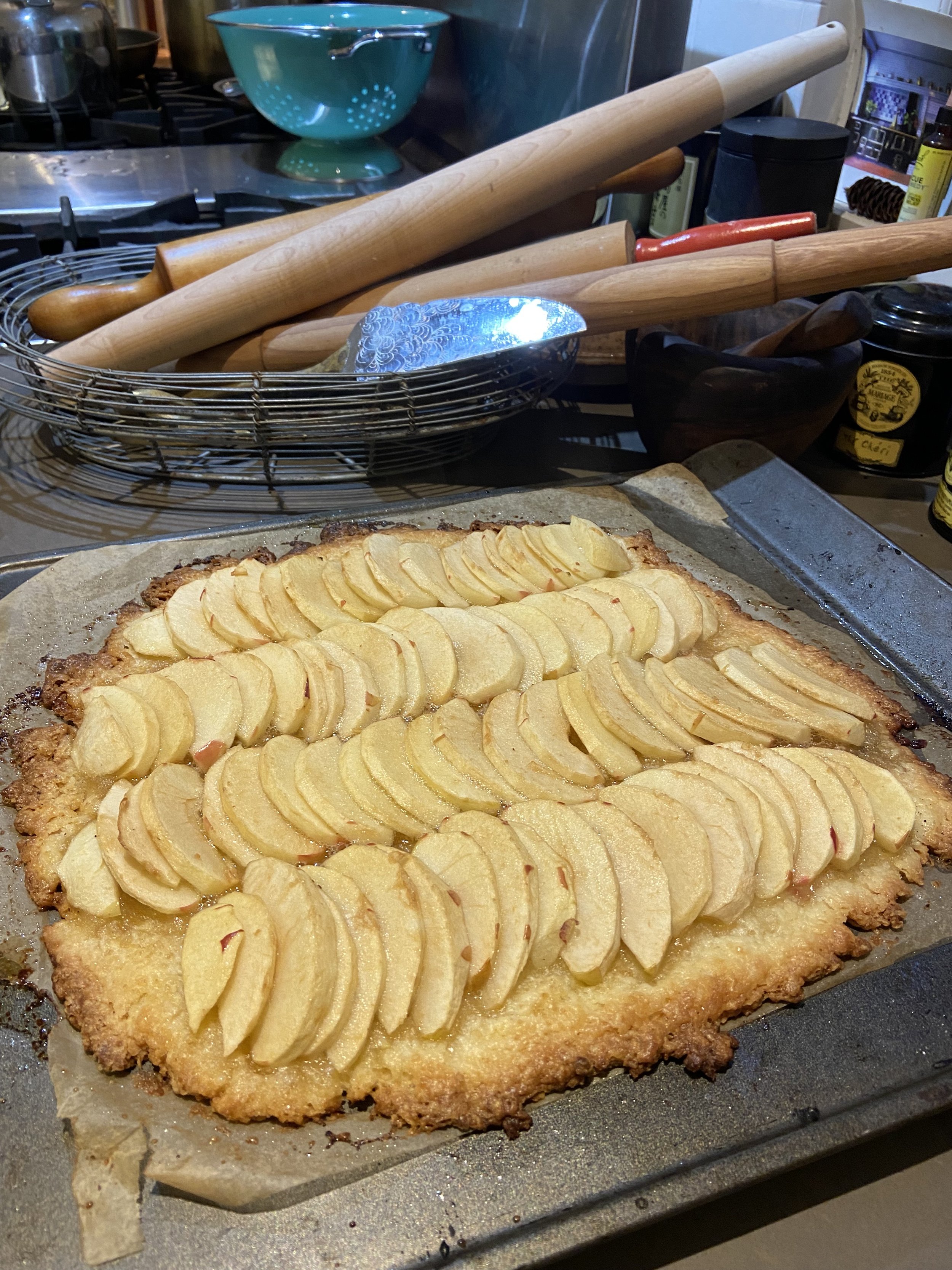 Apple Galette coooling on parchment .jpeg