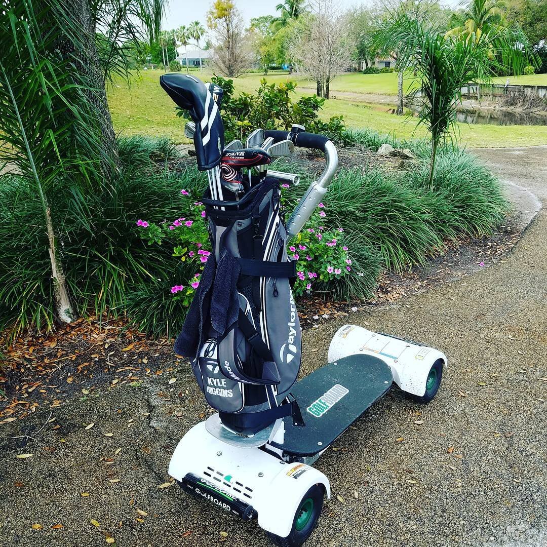 Rode around on this bad boy for 18 holes of tournament golf. #golfboard kylehigginspga.com