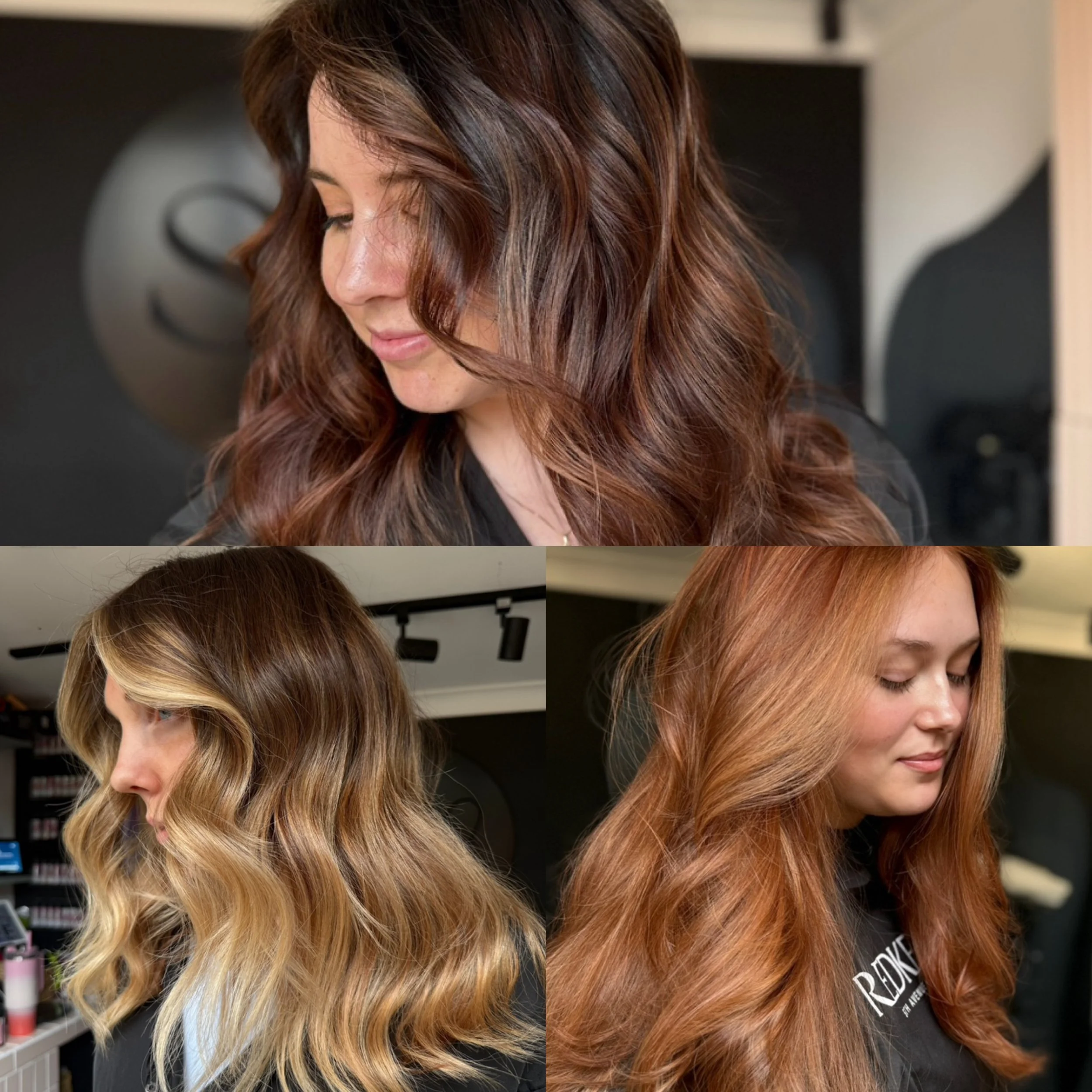 Luxury brunette, bronde and copper hair colour by Stephen William Hair, Hampshire