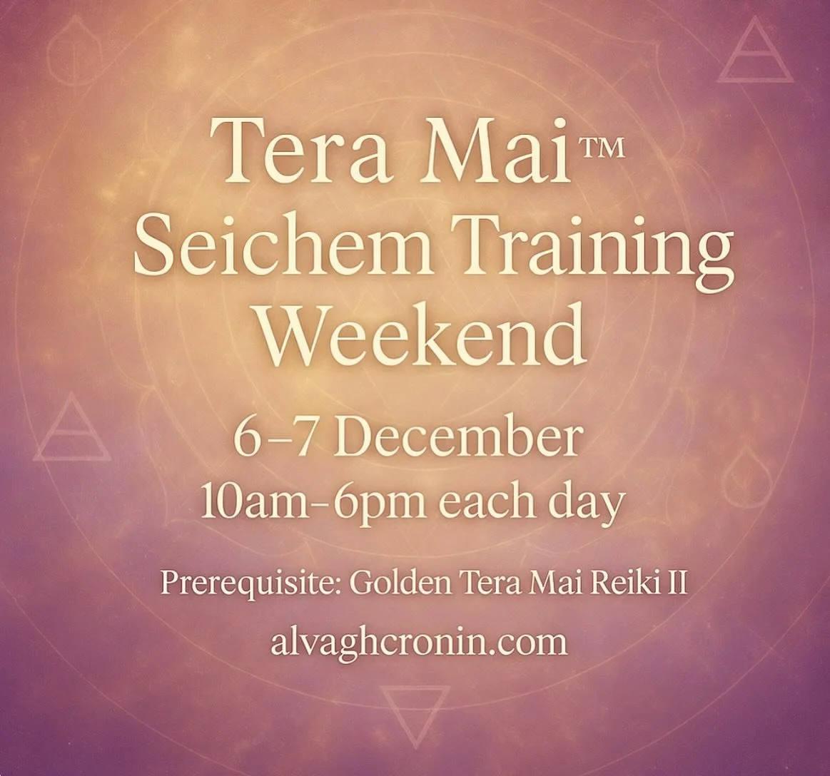 I have 2 spots available for this beautiful weekend in December.
Tera Mai™ Seichem Weekend Training
6th & 7th December 10am–6pm each day | In-person at my home
Step into the next level of your healing journey with Tera Mai™ Se