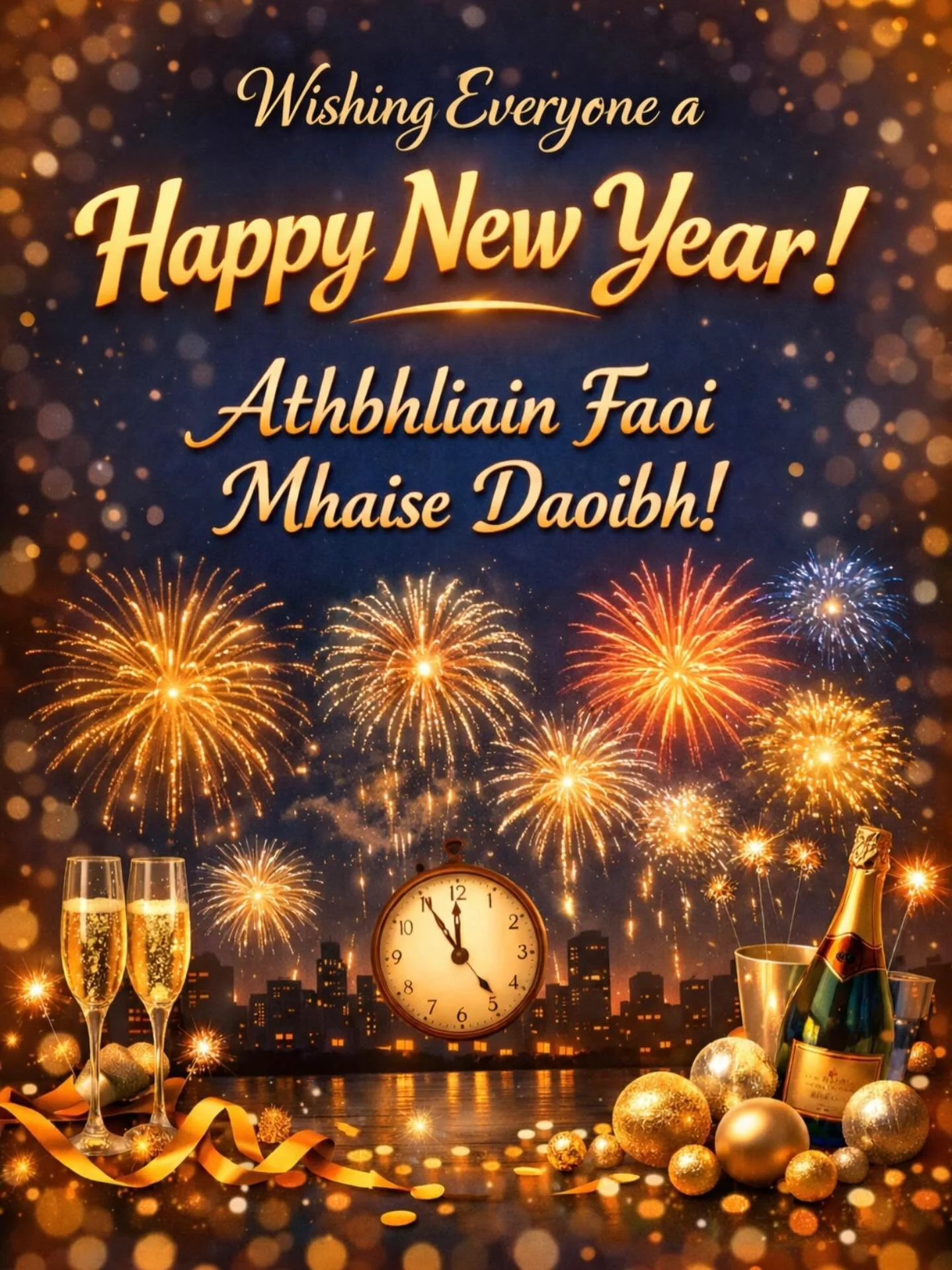 ✨🎉 Happy New Year everyone! 🎉✨

Wishing you all health, laughter and a little bit of magic in 2026.
Athbhliain faoi mhaise daoibh 🥂

May the year be kind to you and may you be kind to yourself.

#newyear #freshstart #beginagain