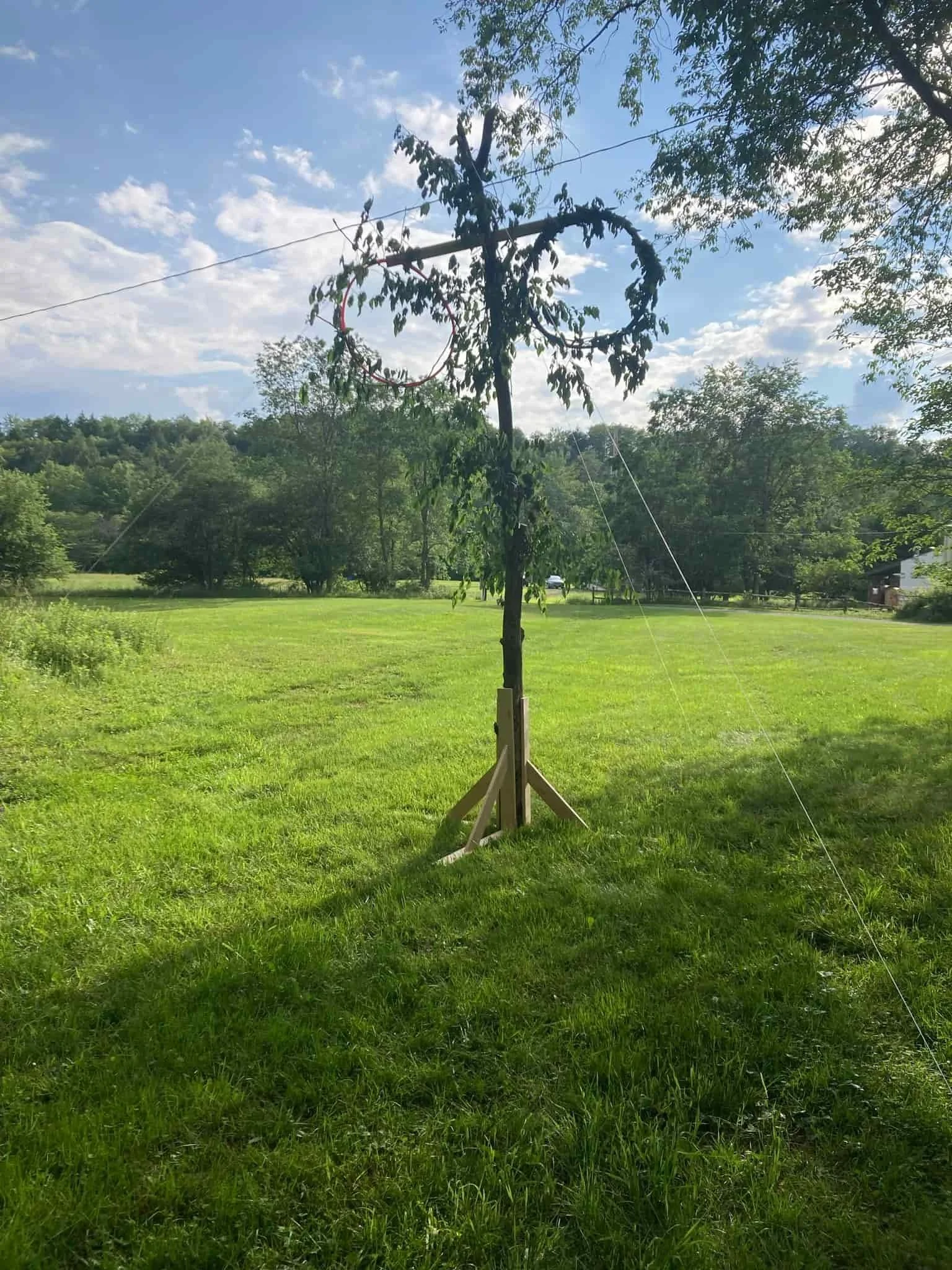 A maypole, constructed by Jess kaufman