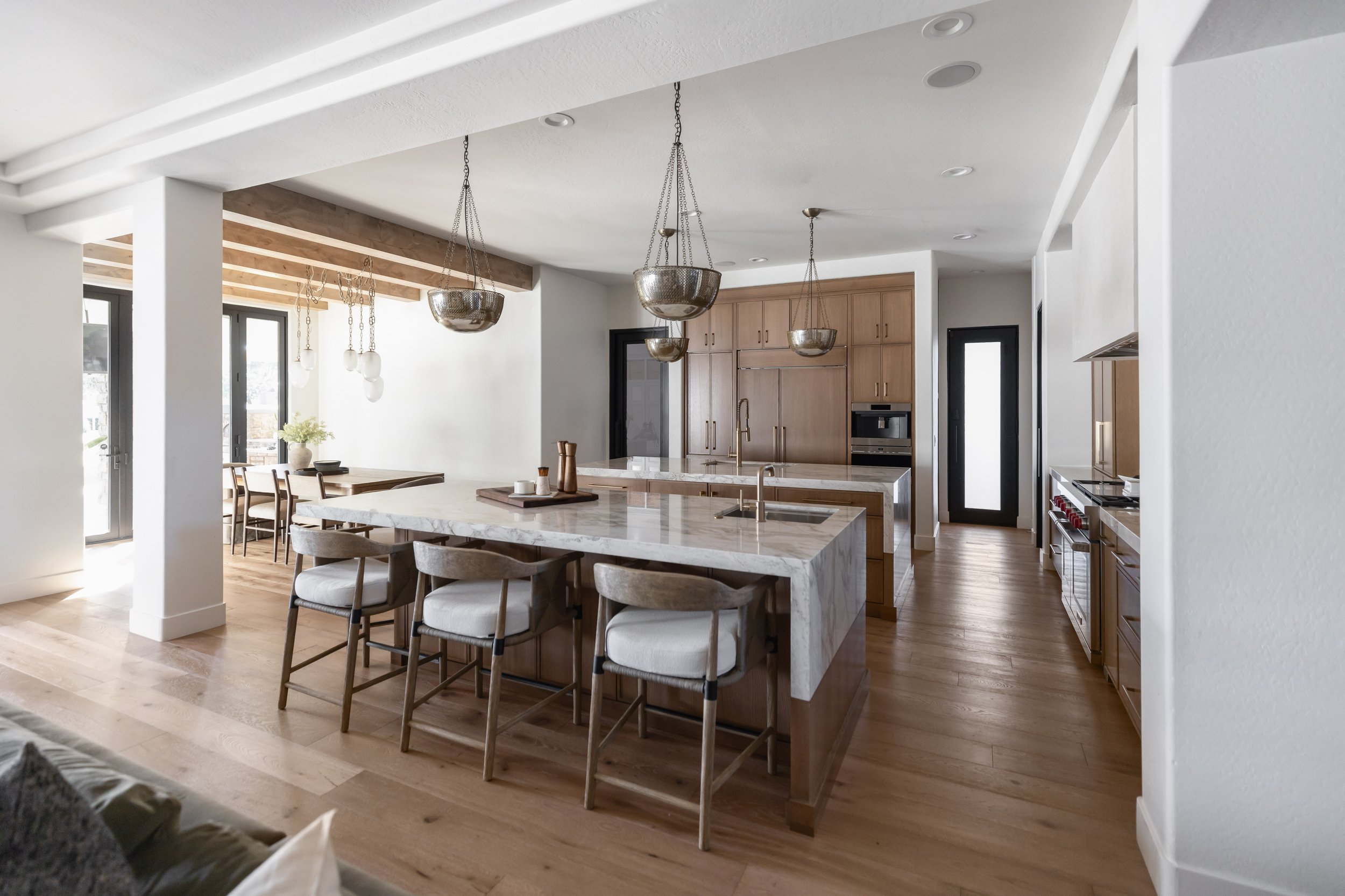Arizona kitchen remodel blending modern interior design with natural textures and warm desert-inspired materials.