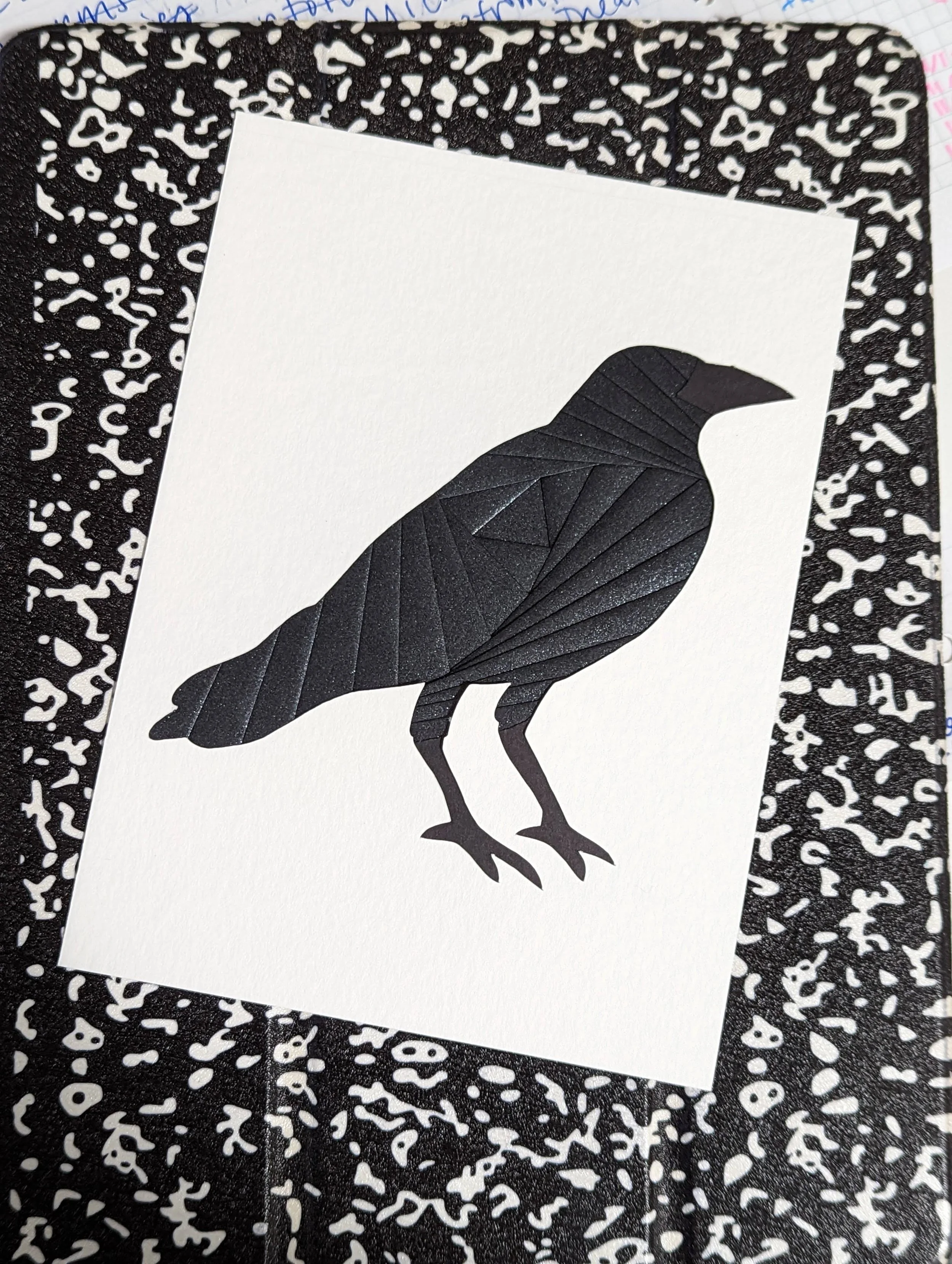 metallic iris folded crow