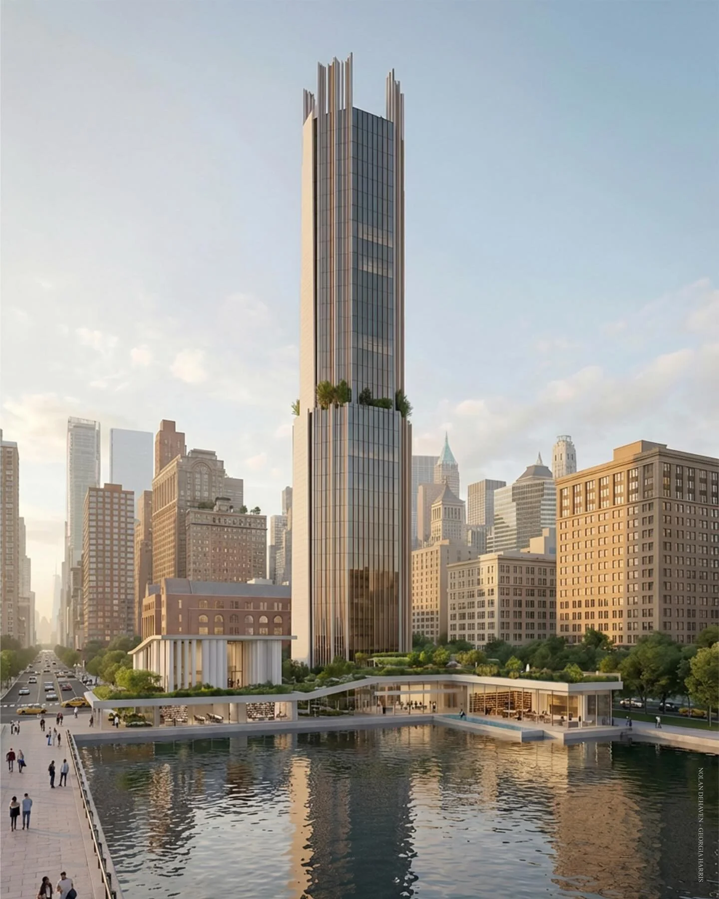 Created by Nolan DeHaven and Georgia Harris, this project expands Battery Park City into a holistic wellness district that supports physical and mental health in New York&rsquo;s dense urban environment. Integrating healthcare, wellness, housing, and